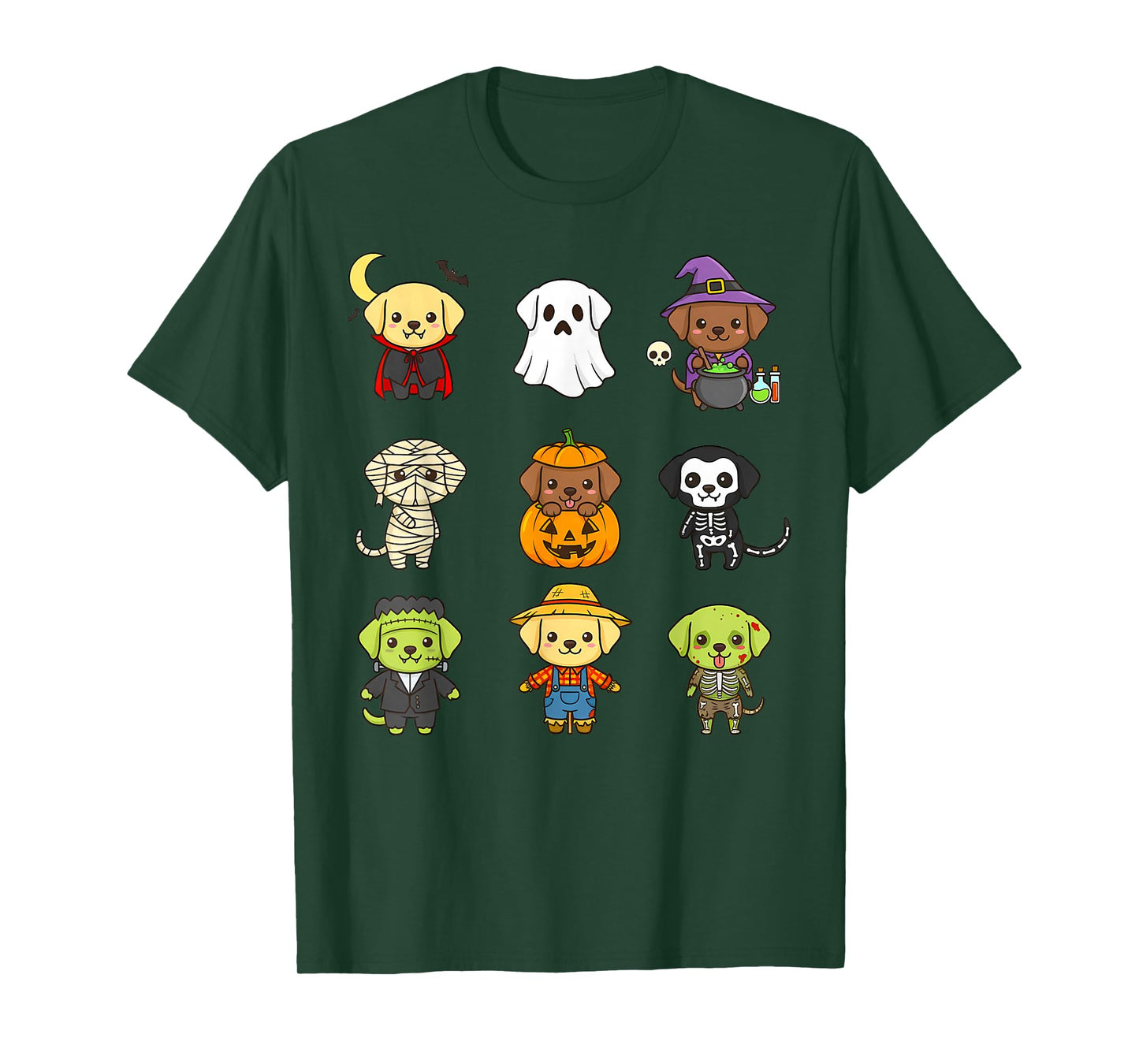 Labrador Retriever Puppy Spooky Halloween Monsters Lab Dog T-Shirt