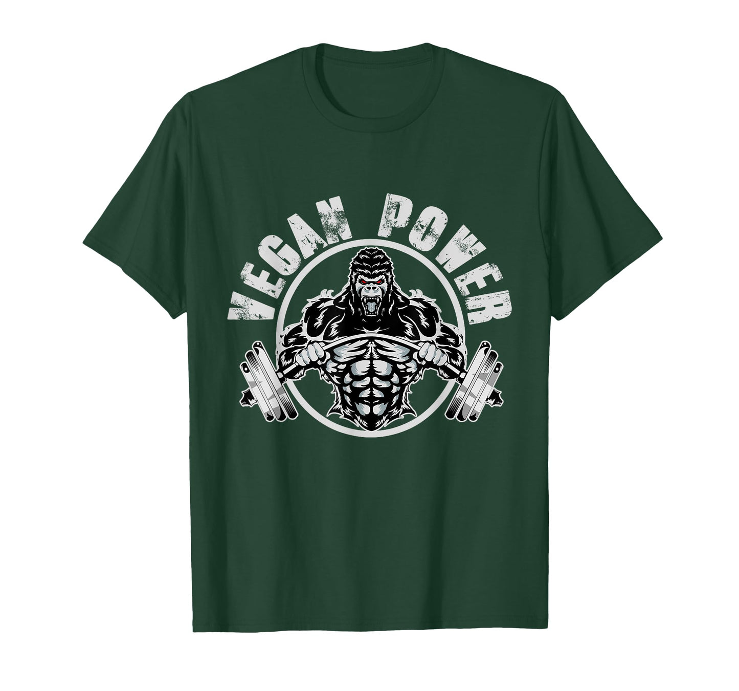 Vegan Power - Vegan Muscle Gorilla Bodybuilder Workout T-Shirt