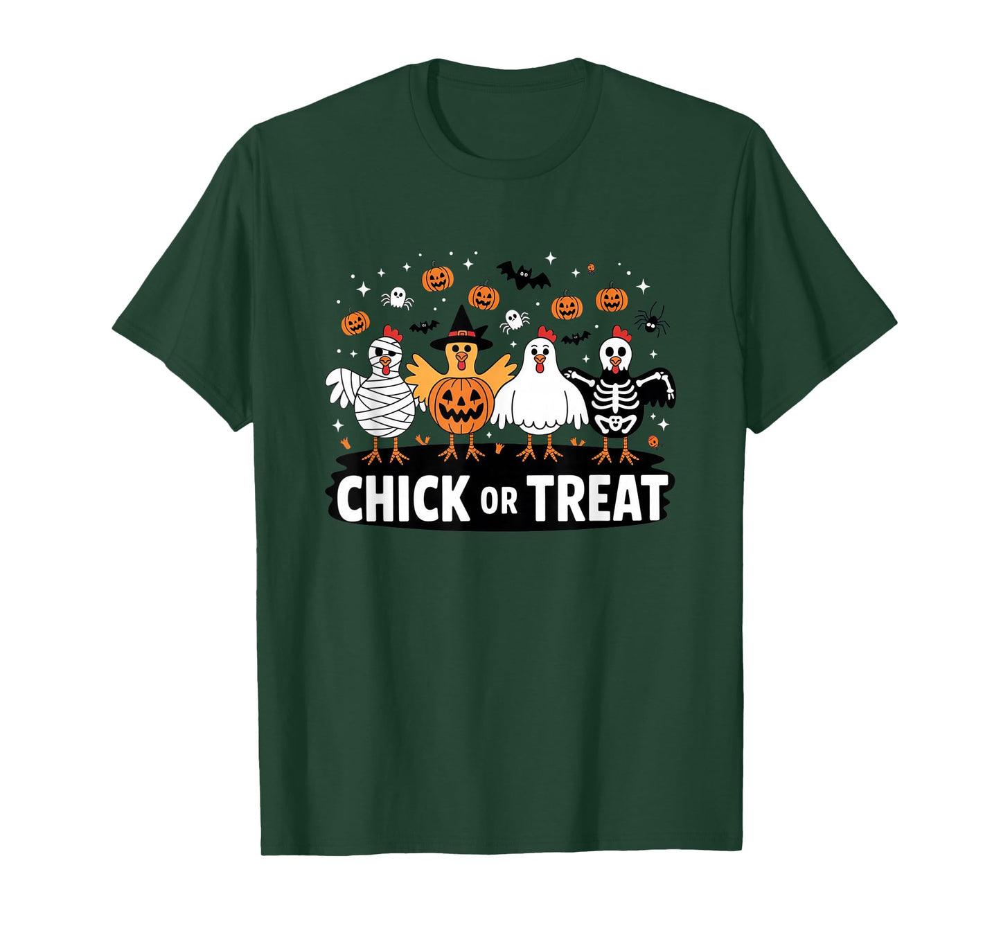 Funny Chicken Chick or Treat Halloween Pun T-Shirt