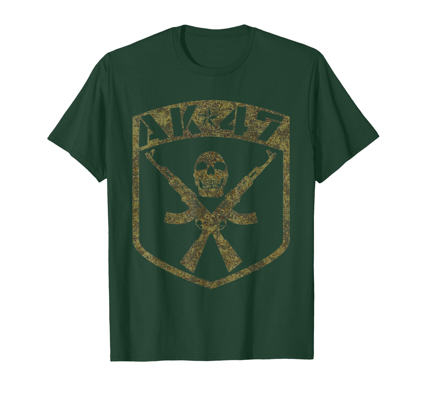 Kalashnikov AK-47 Assault Rifle Camouflage Skull T-Shirt