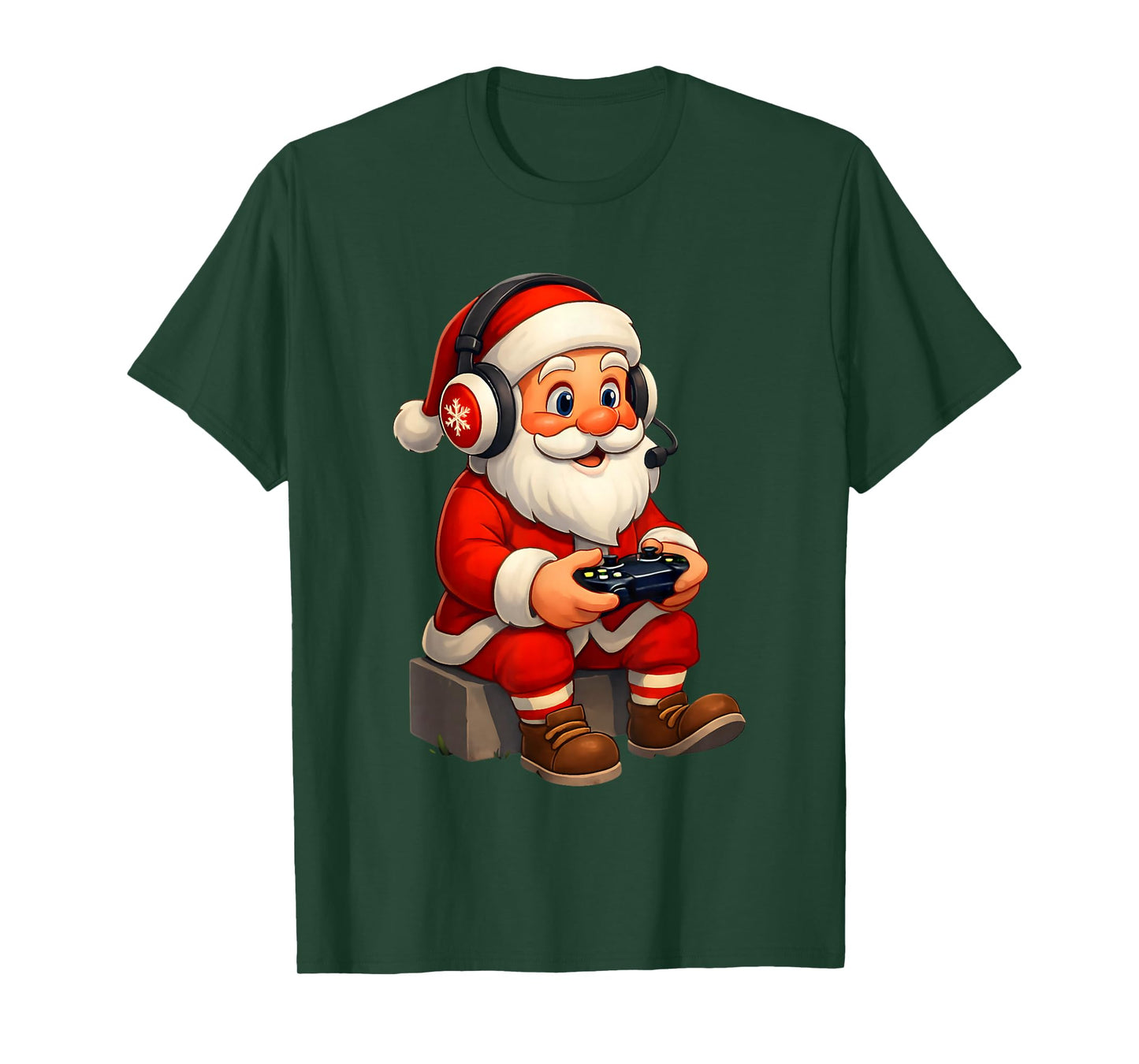 Christmas Gamer Boys Video Game Santa Xmas T-Shirt