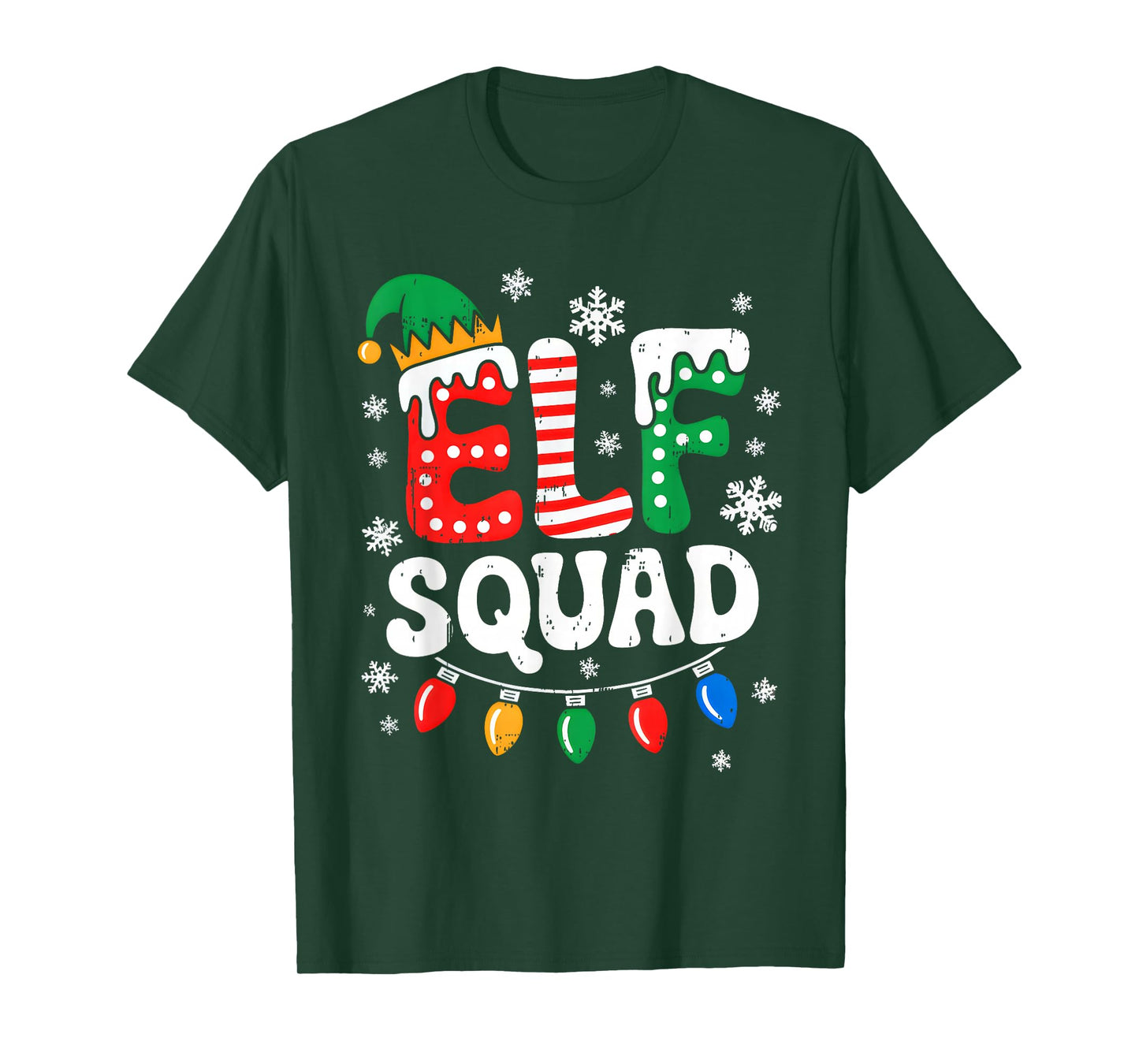 Groovy Elf Squad Elf Family Christmas Matching Pajamas Xmas T-Shirt