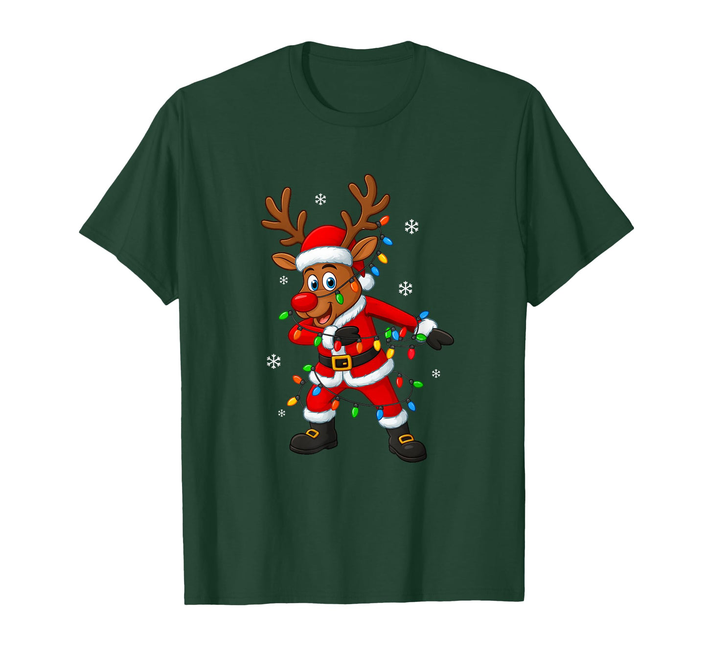Christmas Boys Flossing Reindeer Girls Funny Xmas Dab Cute T-Shirt