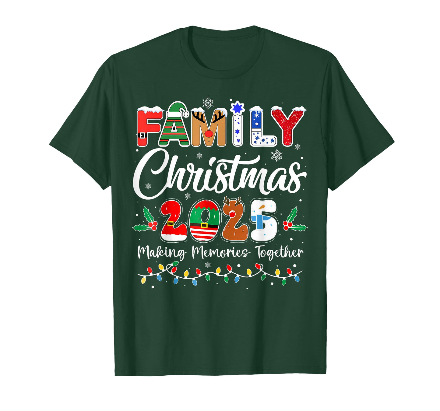 Family Christmas 2025 Matching Outfit Xmas Squad Santa T-Shirt