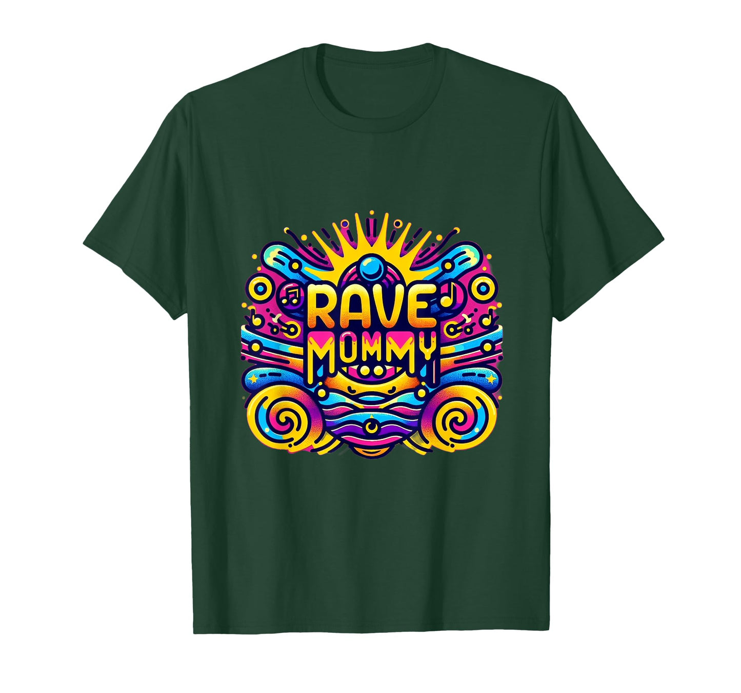 Retro Rave Mommy EDM Festival Gear women's Graphic Print T-Shirt