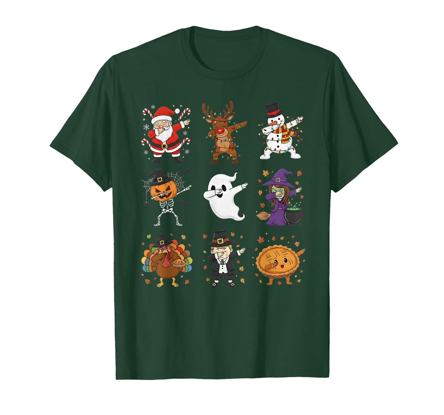 Dabbing Holiday Crew: Funny Thanksgiving Halloween Christmas T-Shirt