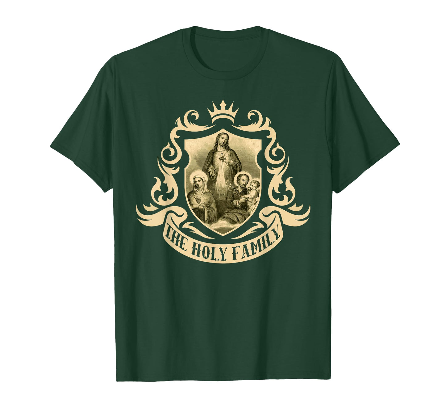 Holy Image Catholic Family Sagrada Familia Joseph Mary Jesus T-Shirt