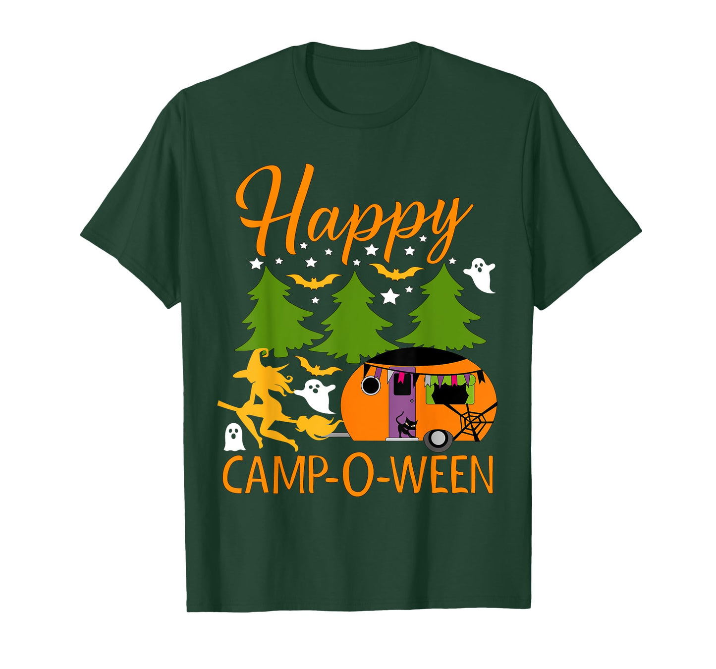 Happy Camp-O-Ween Halloween Camping Camper T-Shirt