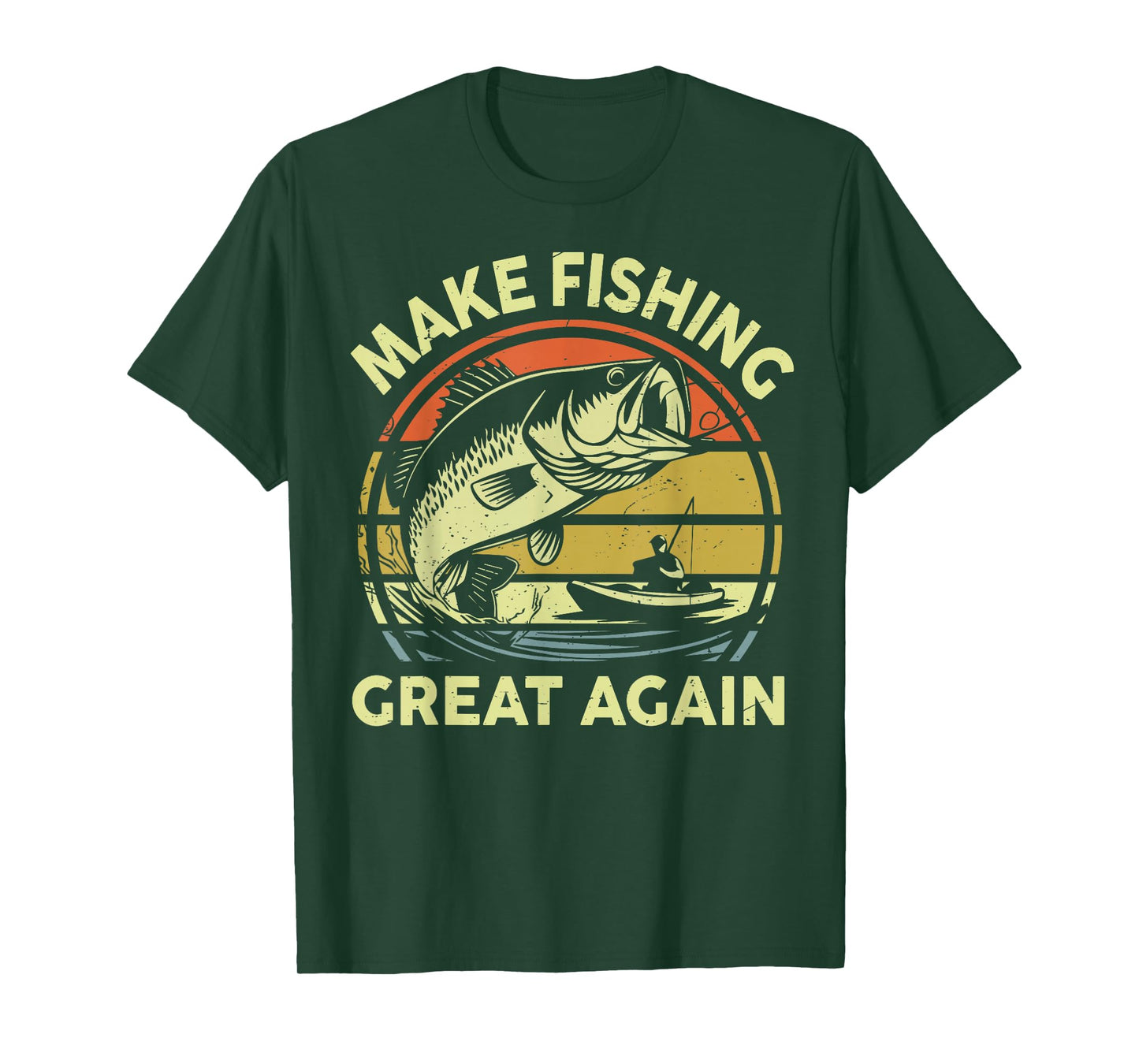 Dad Fishing Make Fishing Great Again Gift from Son Daughter T-Shirt