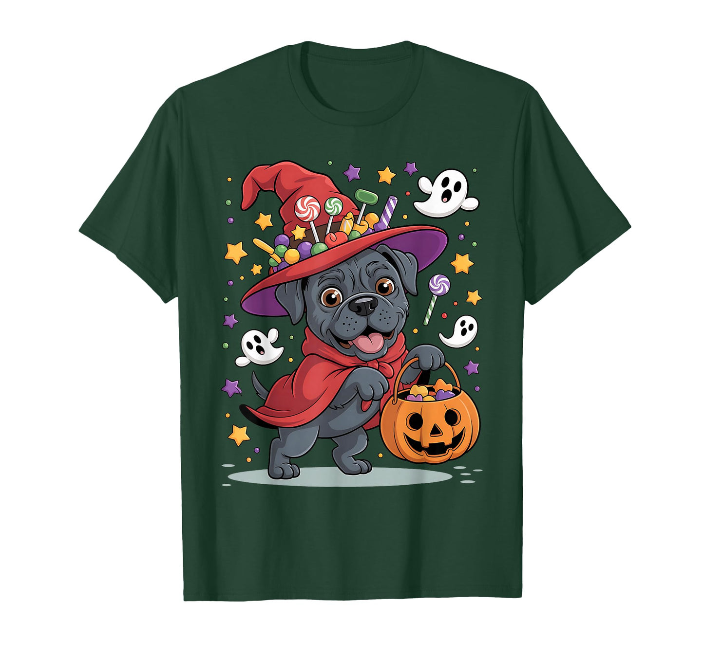 Cane Corso Dog Pumpkin Ghost Candy Witch Halloween Costume T-Shirt