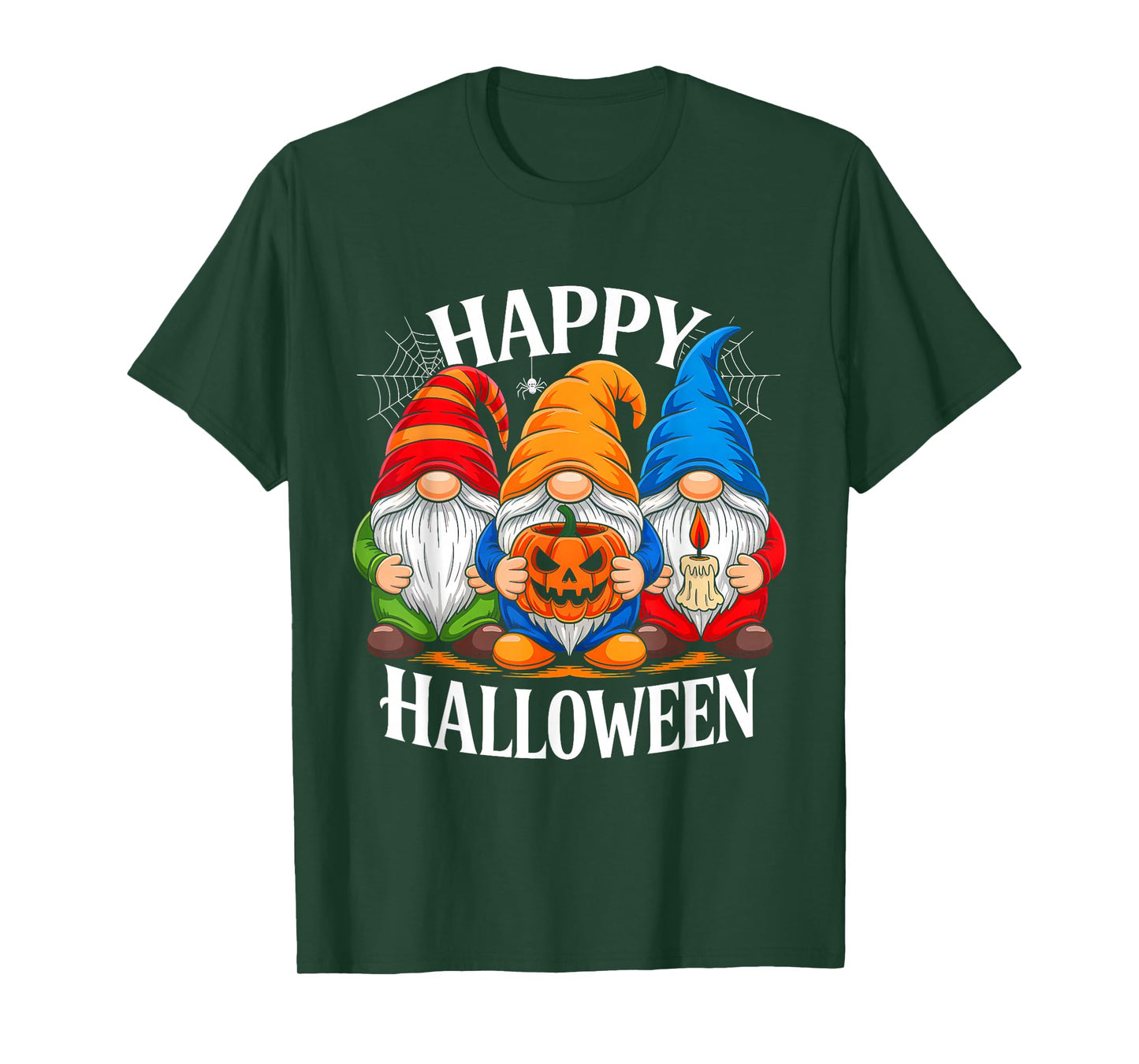 Gnomes Happy Halloween Spooky Pumpkin Gnome Lover Men Women T-Shirt