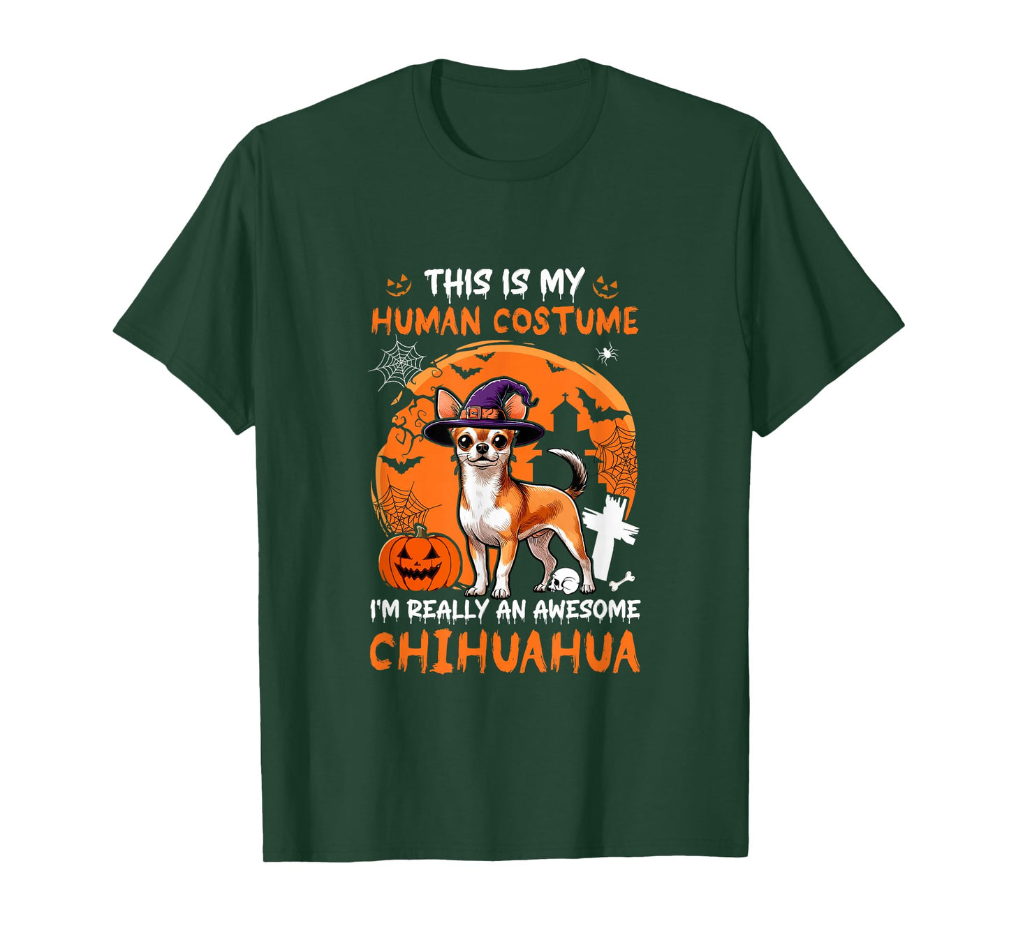 Human Costume Proud Awesome Chihuahua Halloween Dog Owner T-Shirt