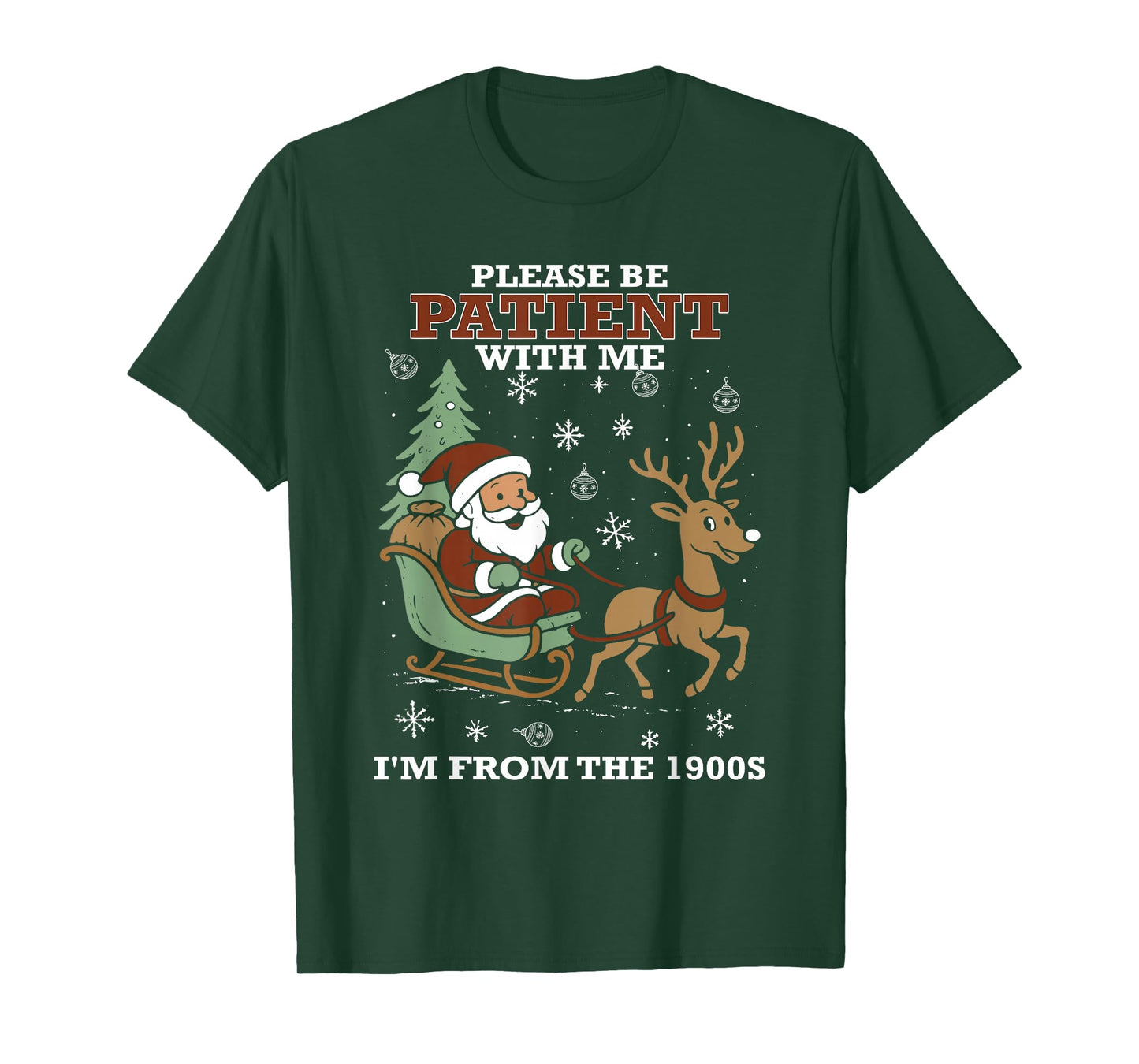 Please Be Patient with Me I’m from The 1900s Santa Christmas T-Shirt