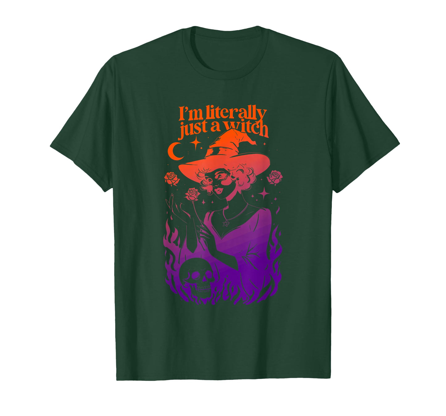 I'm Literally Just A Witch Halloween Design T-Shirt