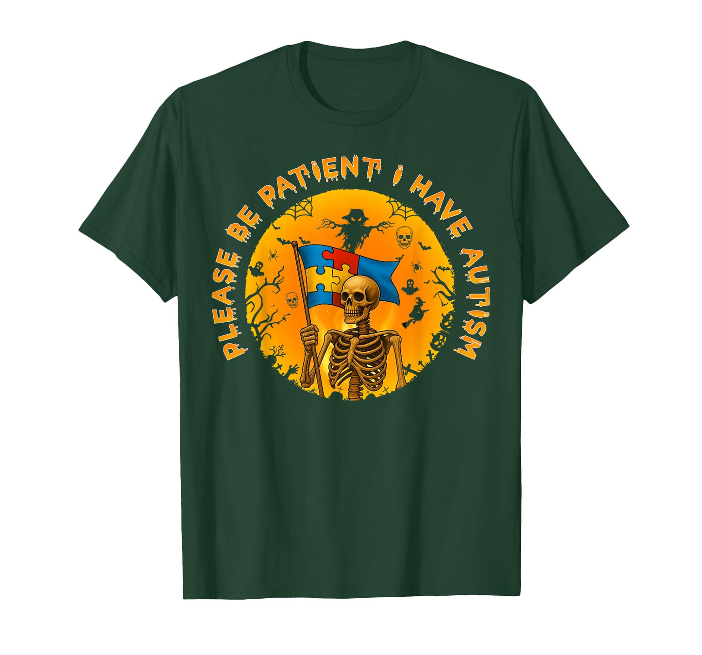 Please Be Patient I Have Autism Halloween Costumes Kids T-Shirt