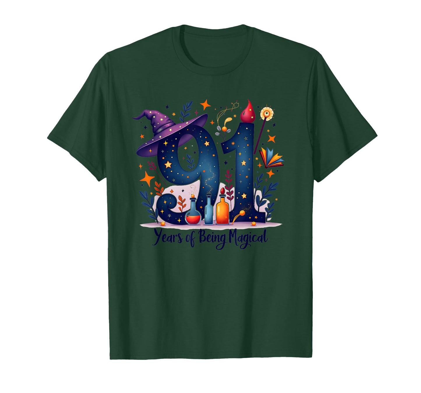 91 Years of Being Magical Birthday Gift T-Shirt