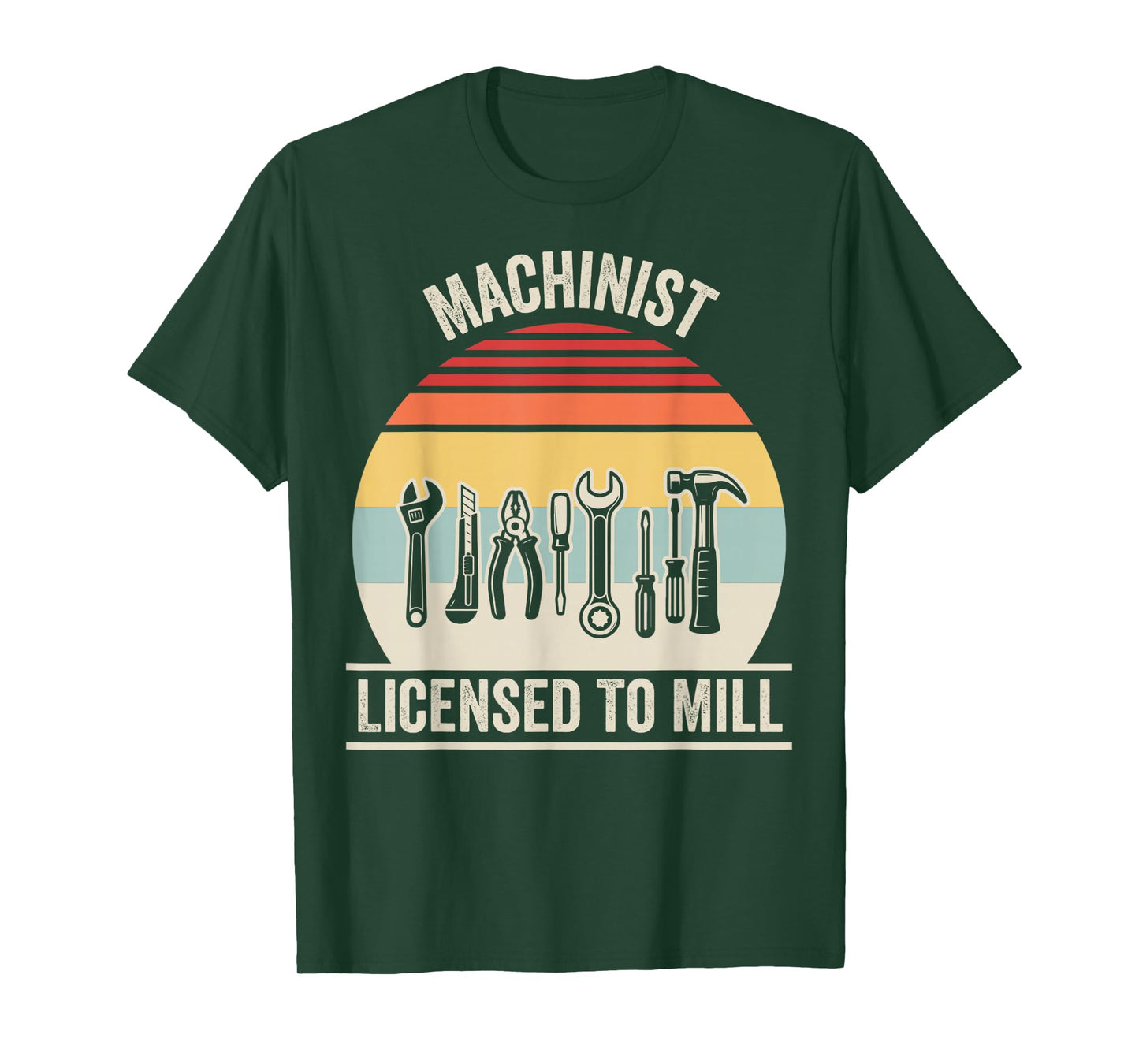 Machinist Licensed to Mill Retro Tools T-Shirt