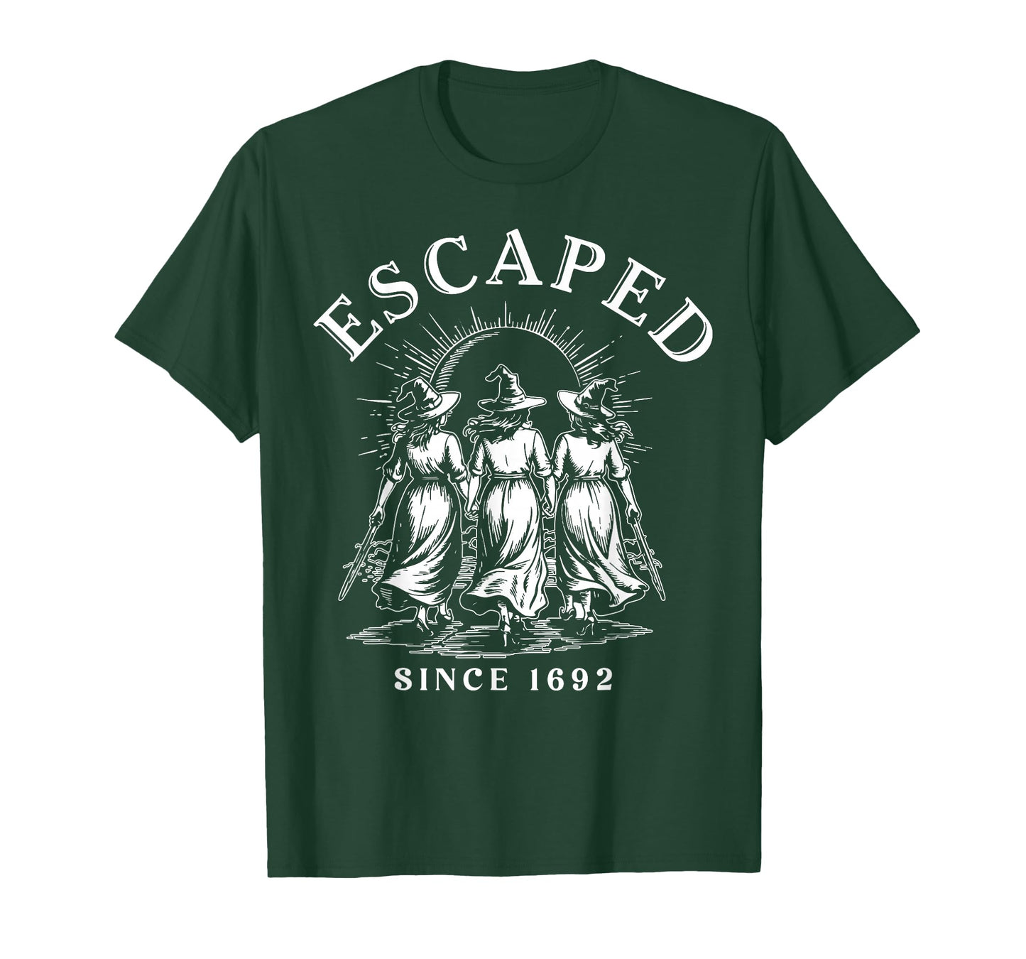 Halloween Escaped Since 1692 Salem Witch Feminist Women T-Shirt