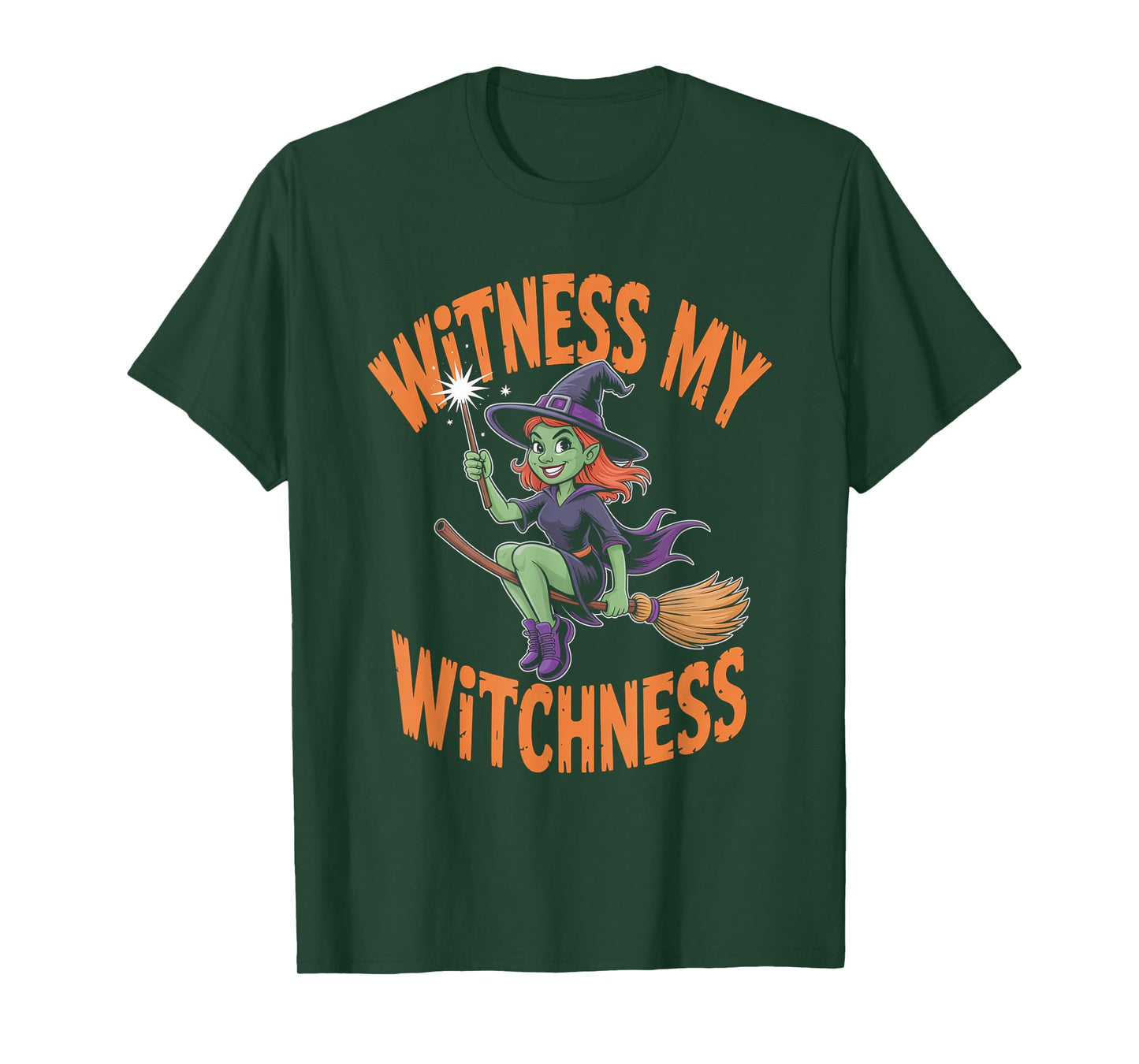 Witness My Witchness Funny Halloween Witch Costume T-Shirt