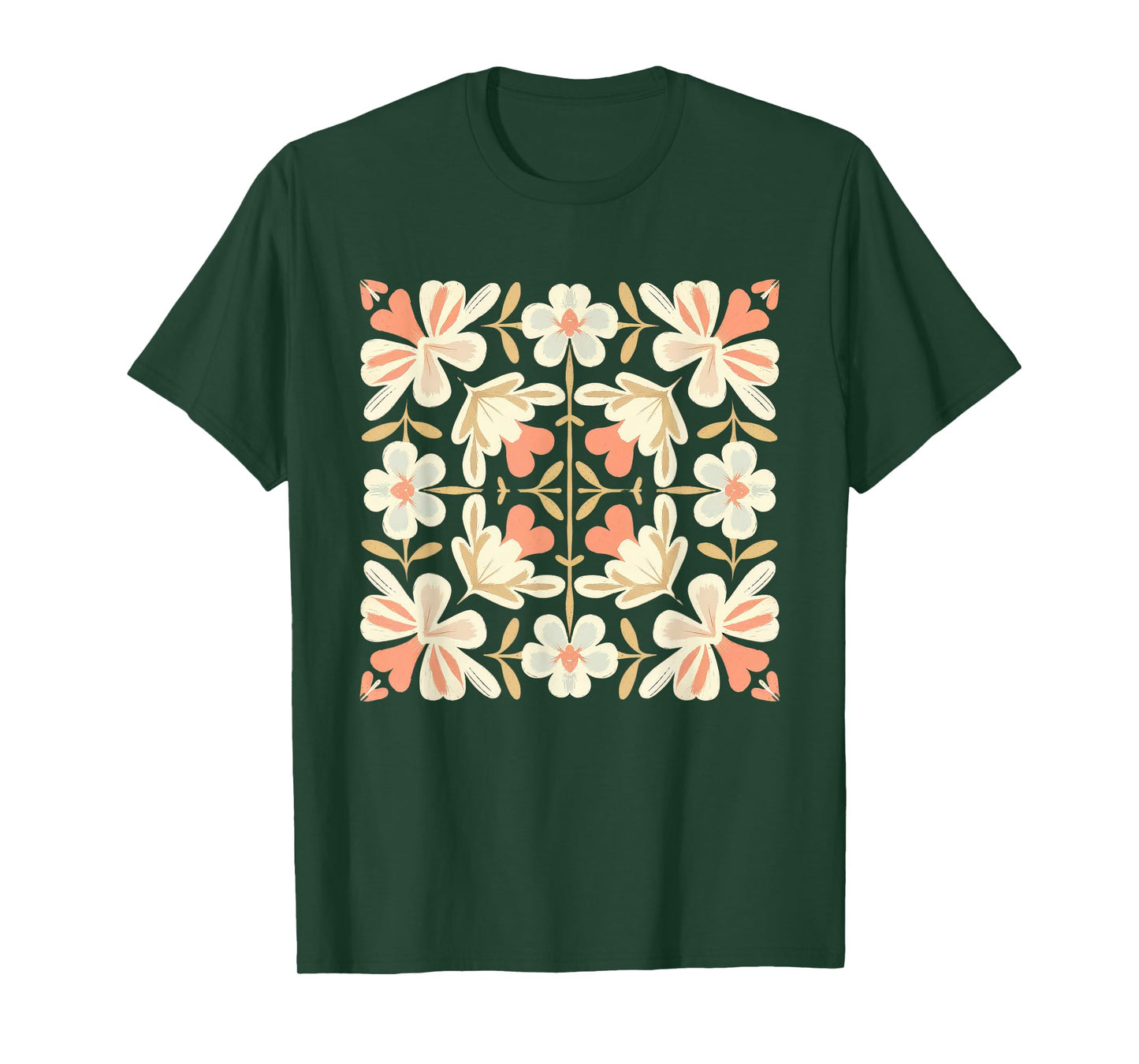 Floral Women TShirt Vintage Boho Wildflower Botanical Flower T-Shirt