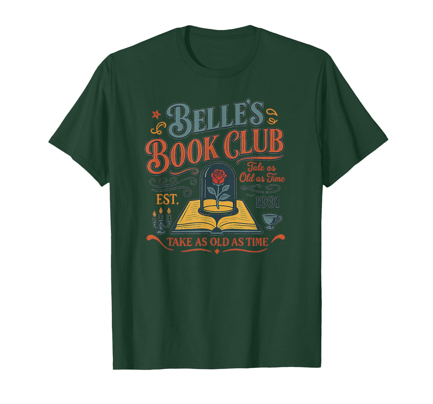 Belle's Book Club Est 1991 Tale As Old As Time Vintage T-Shirt
