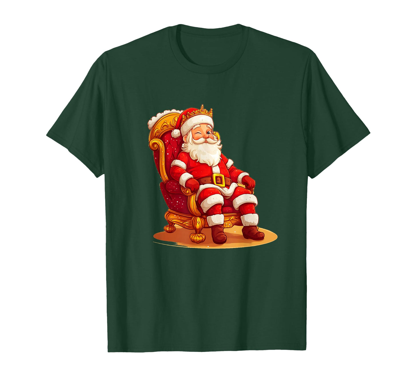 Festive Throne Costume with Santa for Kingdom Christmas T-Shirt