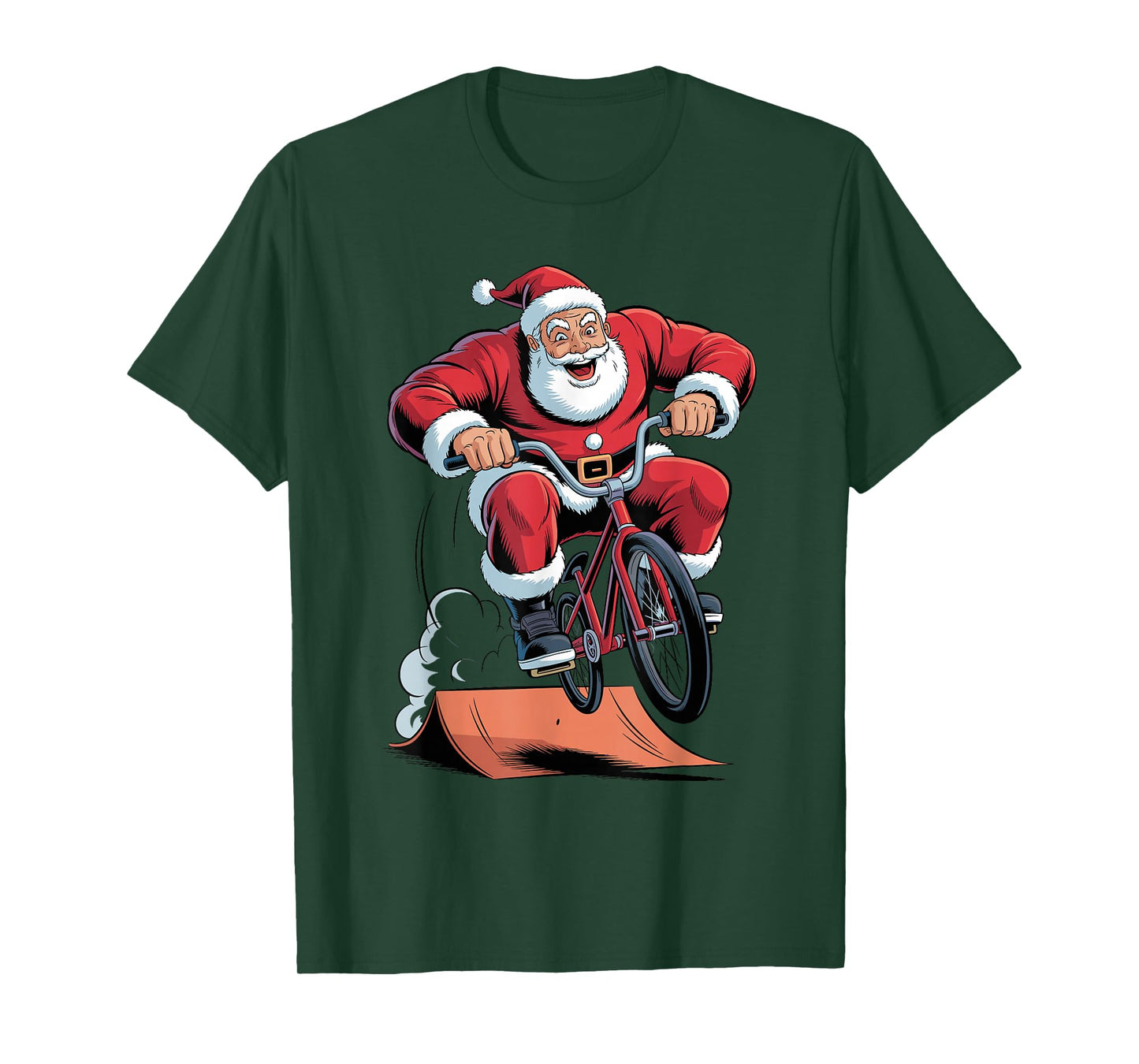 Funny Santa Riding BMX Lover Holiday Christmas Xmas Pajama T-Shirt
