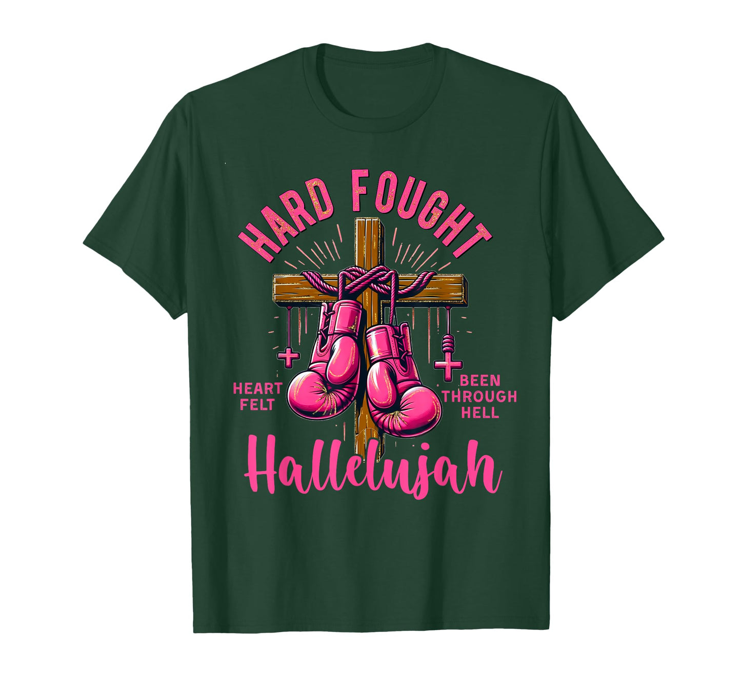 Brandon Hard Fought Hallelujah Praise Jesus Lake T-Shirt