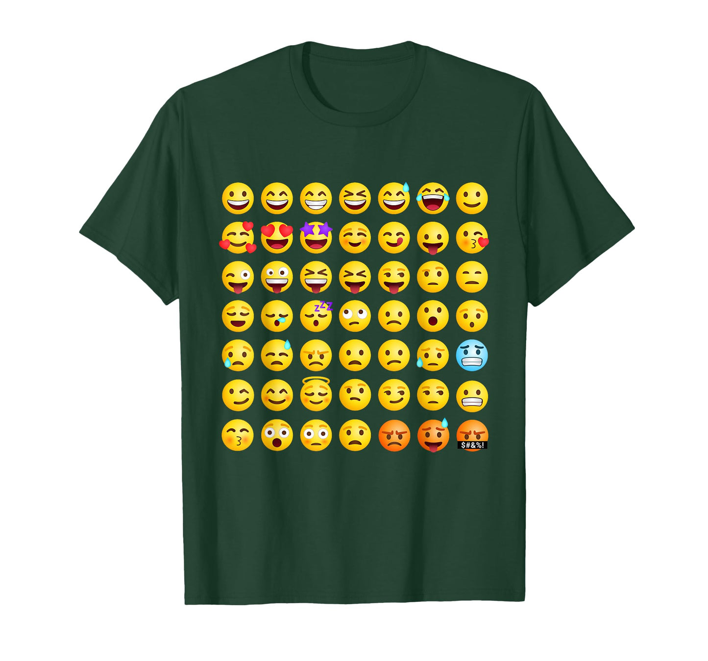 Cool Social Media Sarcastic Smile Faces Graphic Designs T-Shirt