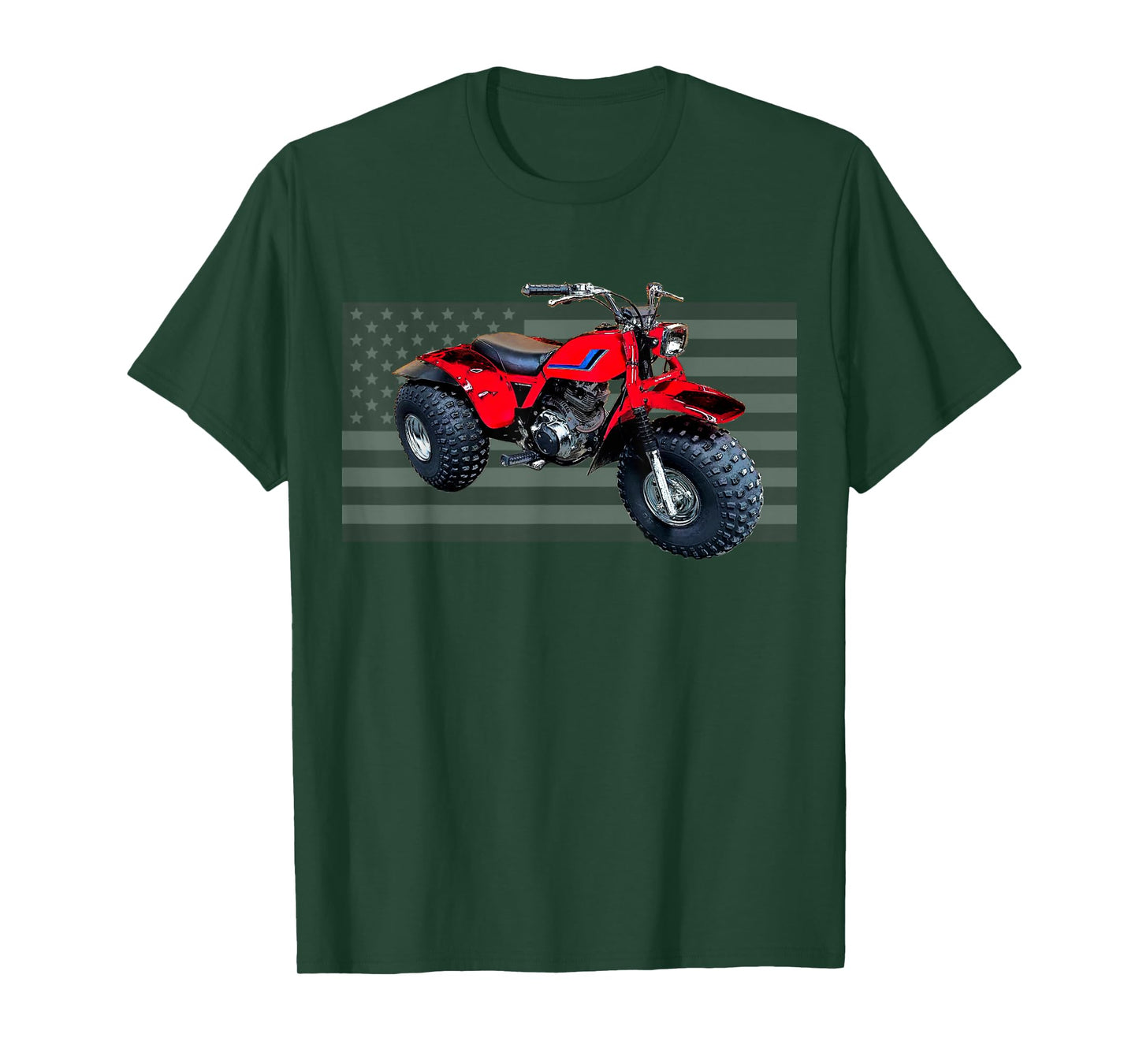 Vintage American Flag 3 Wheeler ATV, ATC T-Shirt