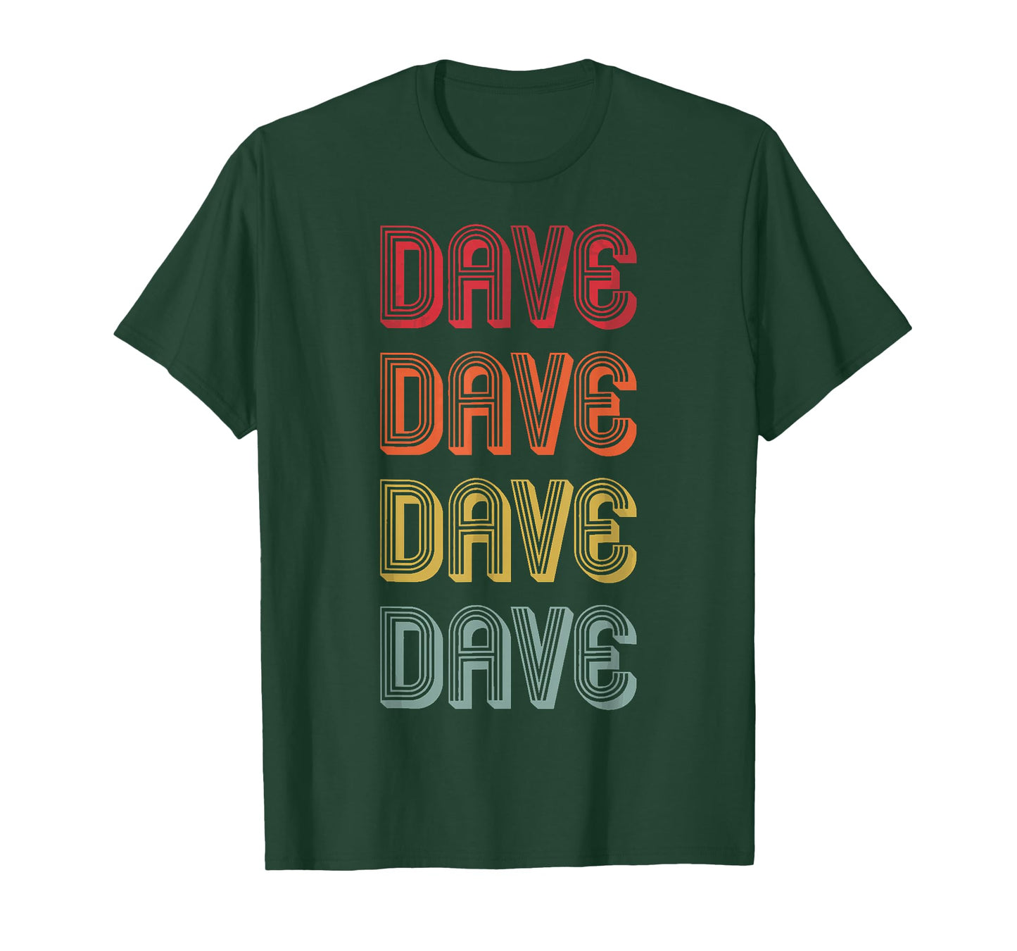 Custom Men Name Dad Boy Husband Christmas Presents Dave Gift Name Personalized Funny Retro Vintage Birthday Unisex-Adults T-Shirt