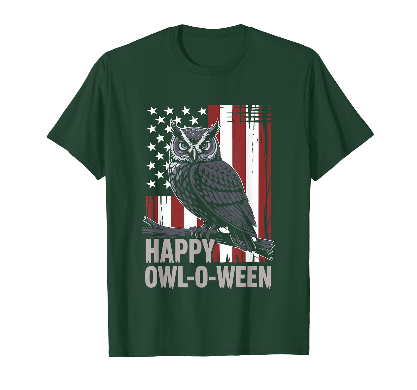 Happy Owl-O-Ween Cute Funny Owl Witch Hat Halloween T-Shirt