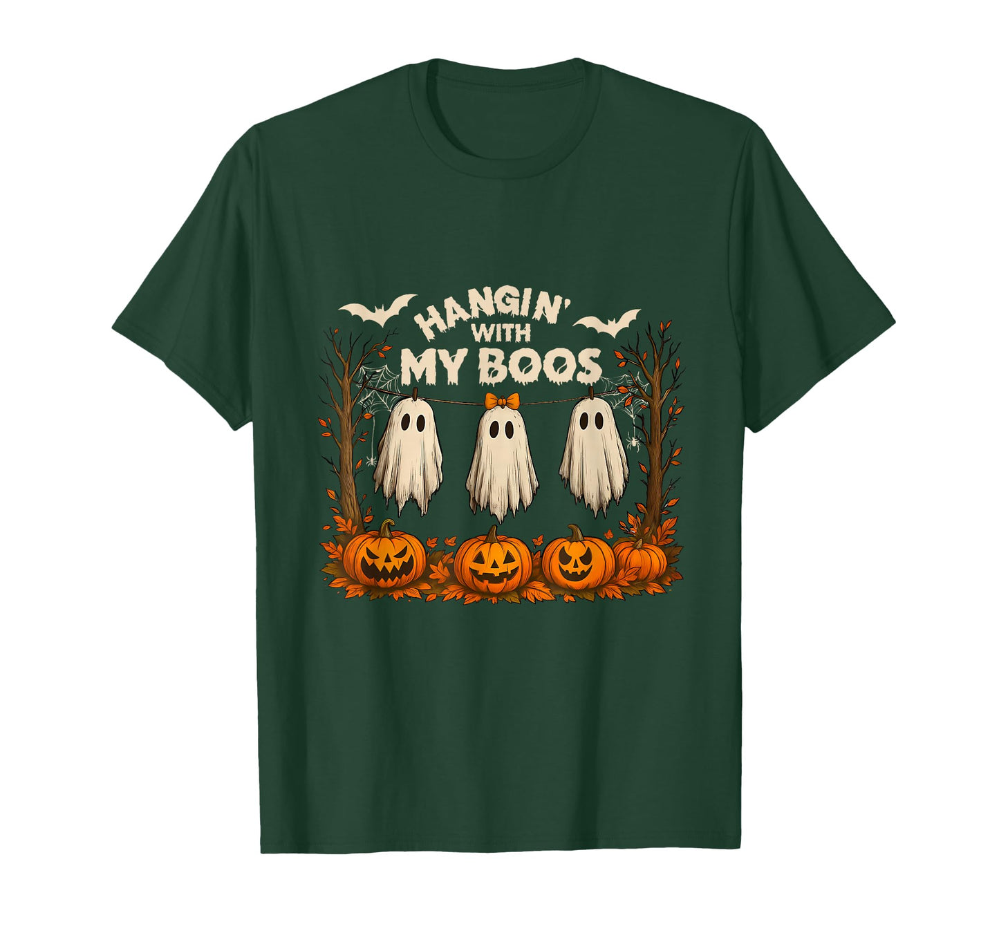 Hangin’ with My Boos Boo-JEE Halloween Boujee Ghost Boy Girl T-Shirt