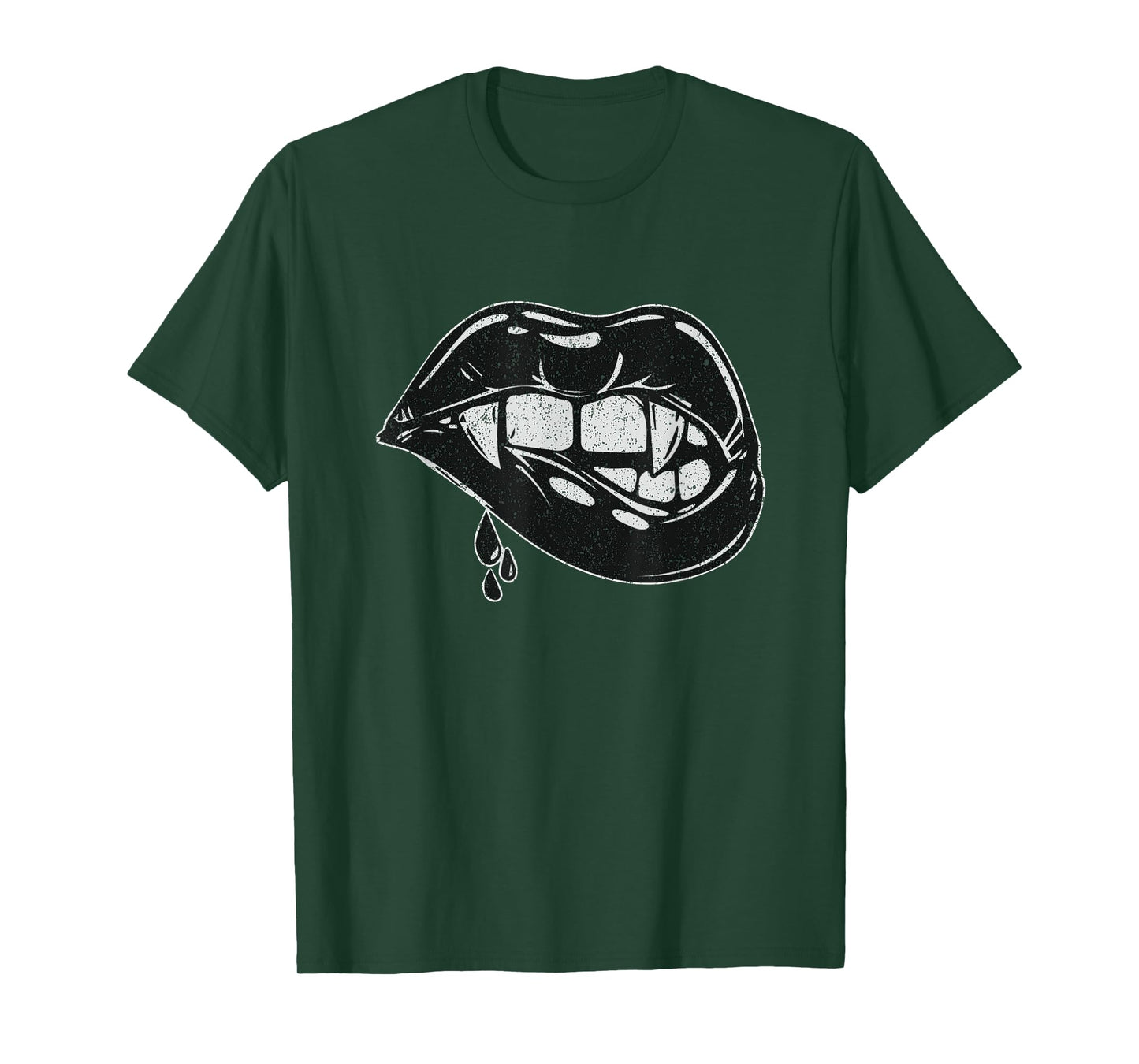 Halloween Vampire Fangs Female Lips Design T-Shirt