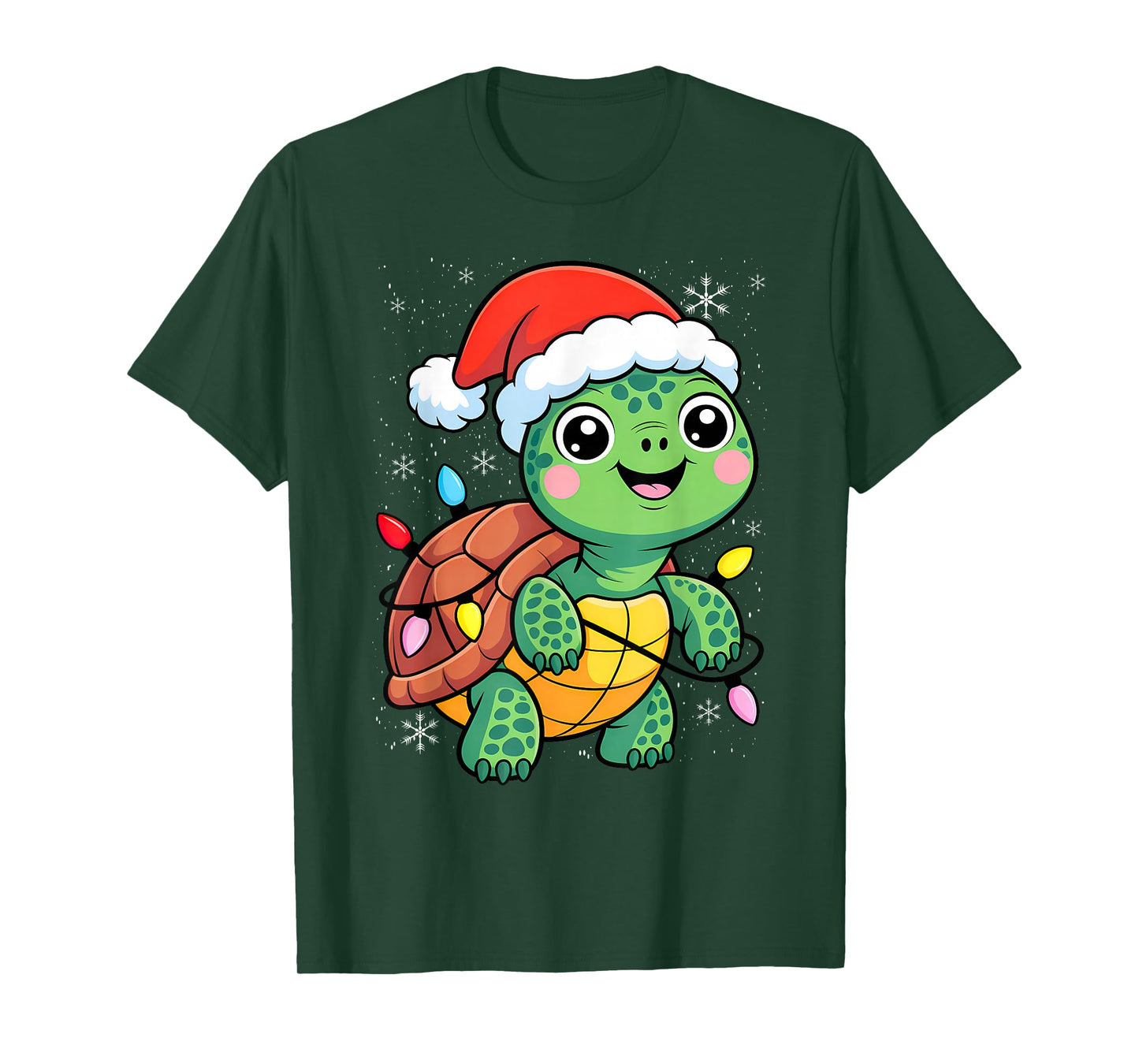 Santa Hat Turtle Christmas Sea Turtles Kids T-Shirt