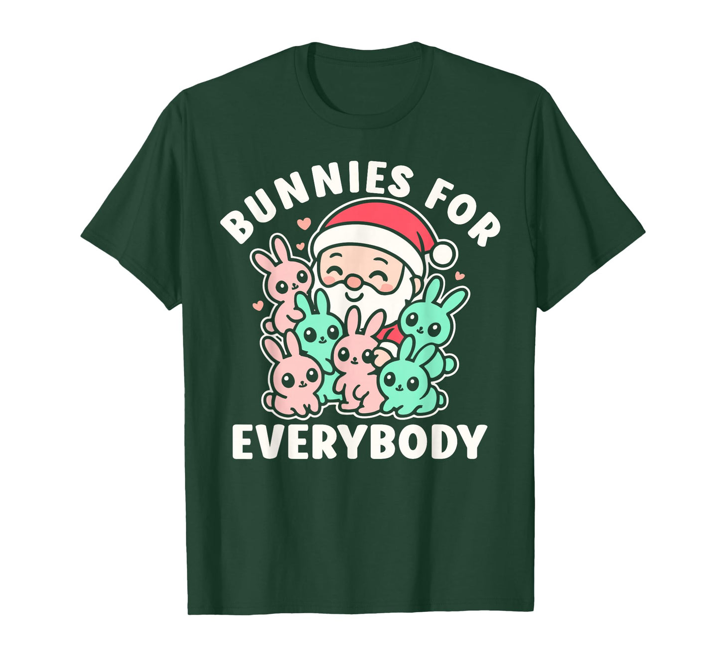 Bunnies for Everybody, Christmas Kawaii Bunny Santa Claus T-Shirt