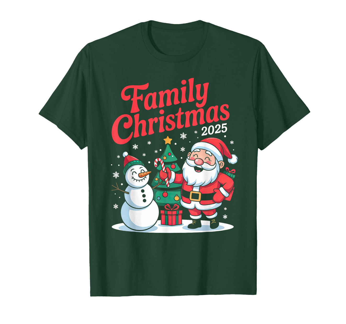Family Christmas 2025 Matching Holiday Outfit Squad T-Shirt