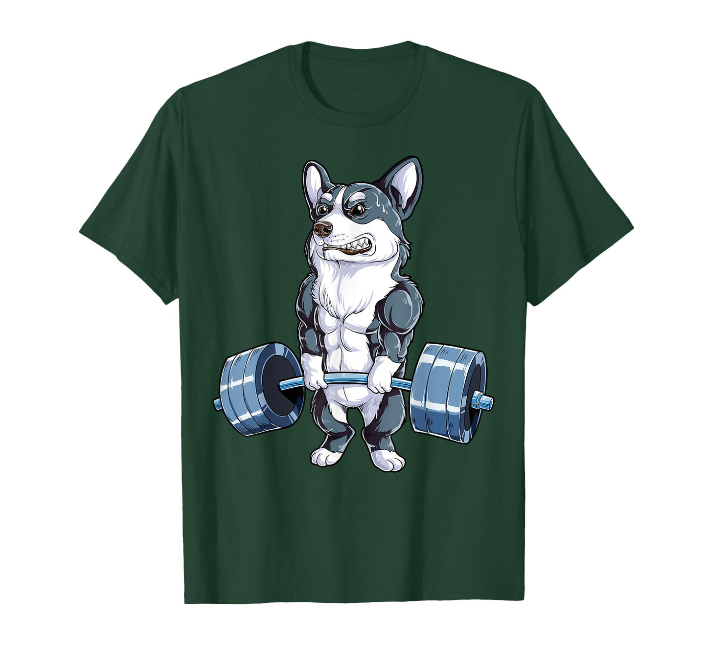 Corgi Weightlifting Funny Deadlift Men Fitness Gym Workout T-Shirt