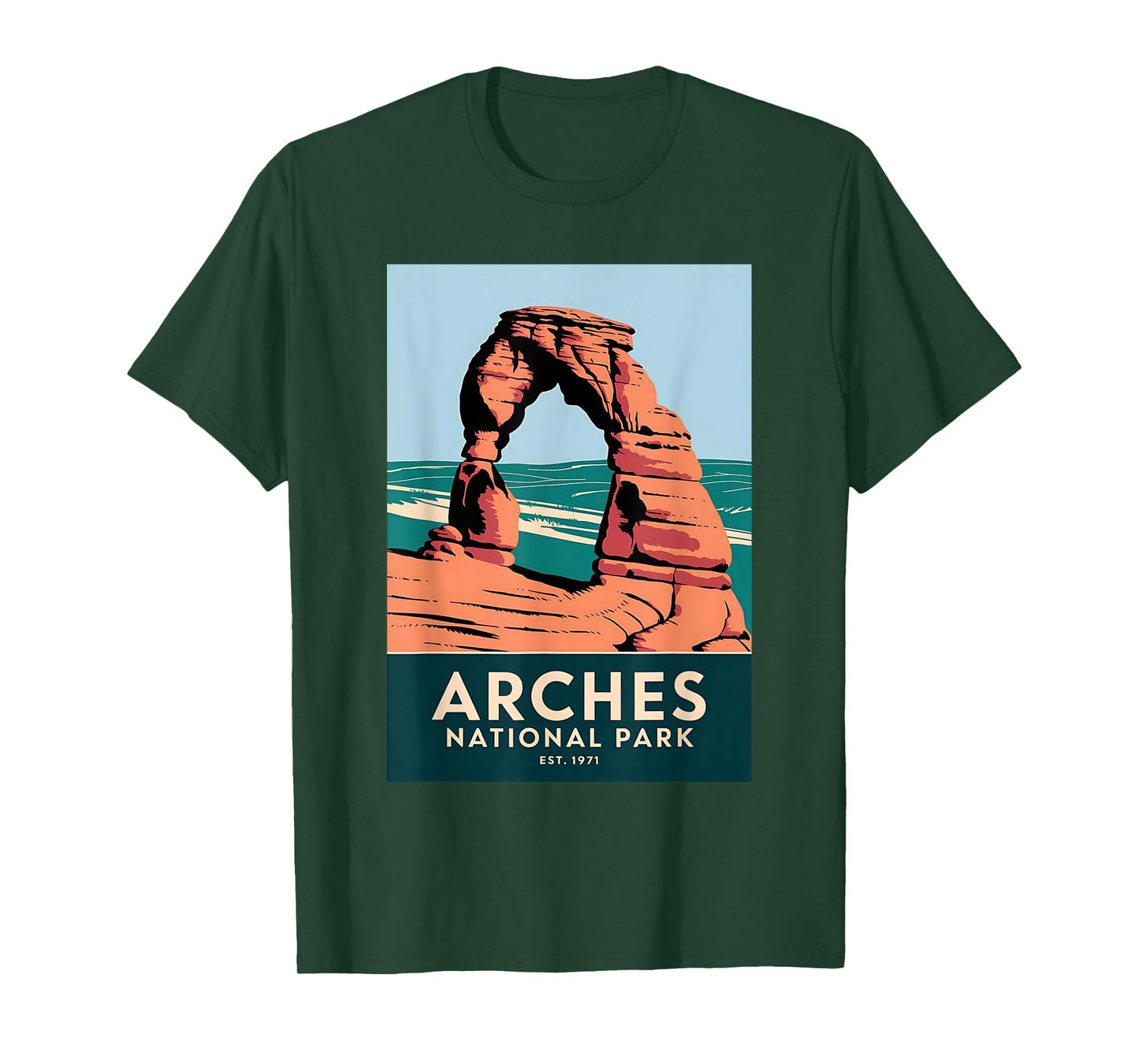 Arches National Park Vintage Camping Hiking Men Women Kids T-Shirt