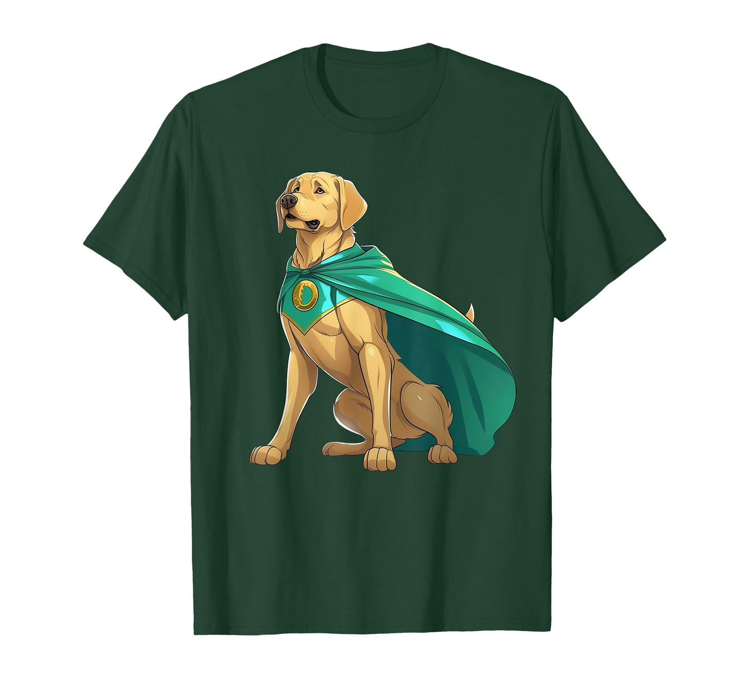 Superhero Golden Retriever Red Cape Super Hero Dog T-Shirt for Men Women Kids