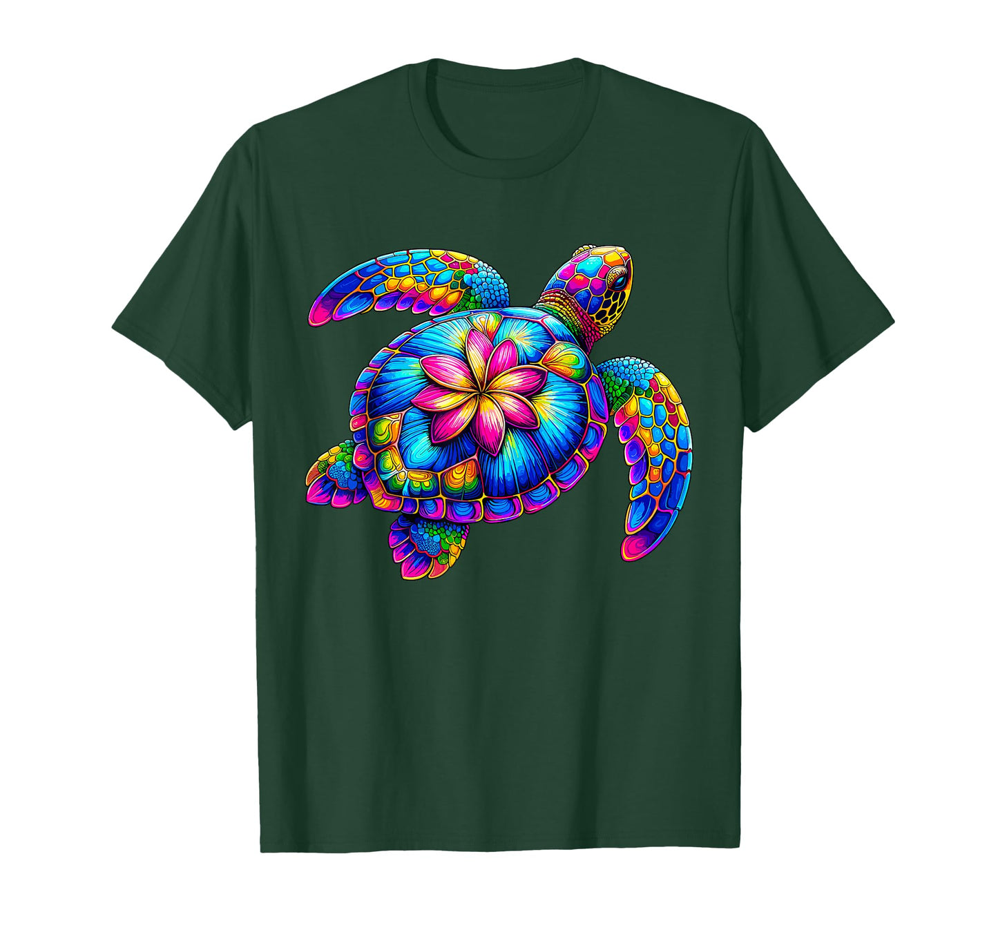 Hawaiian Sea Turtle Tie-Dye Hawaii Colorful Beach Summer T-Shirt