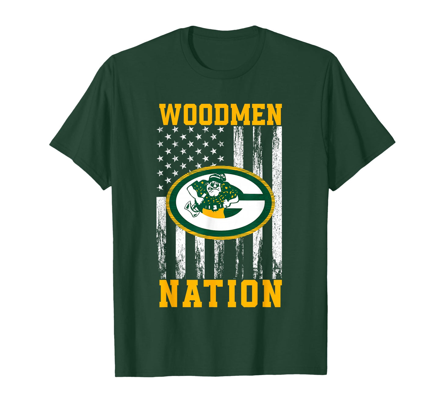 Greenwood Community Woodmen Logo Nation HS T-Shirt