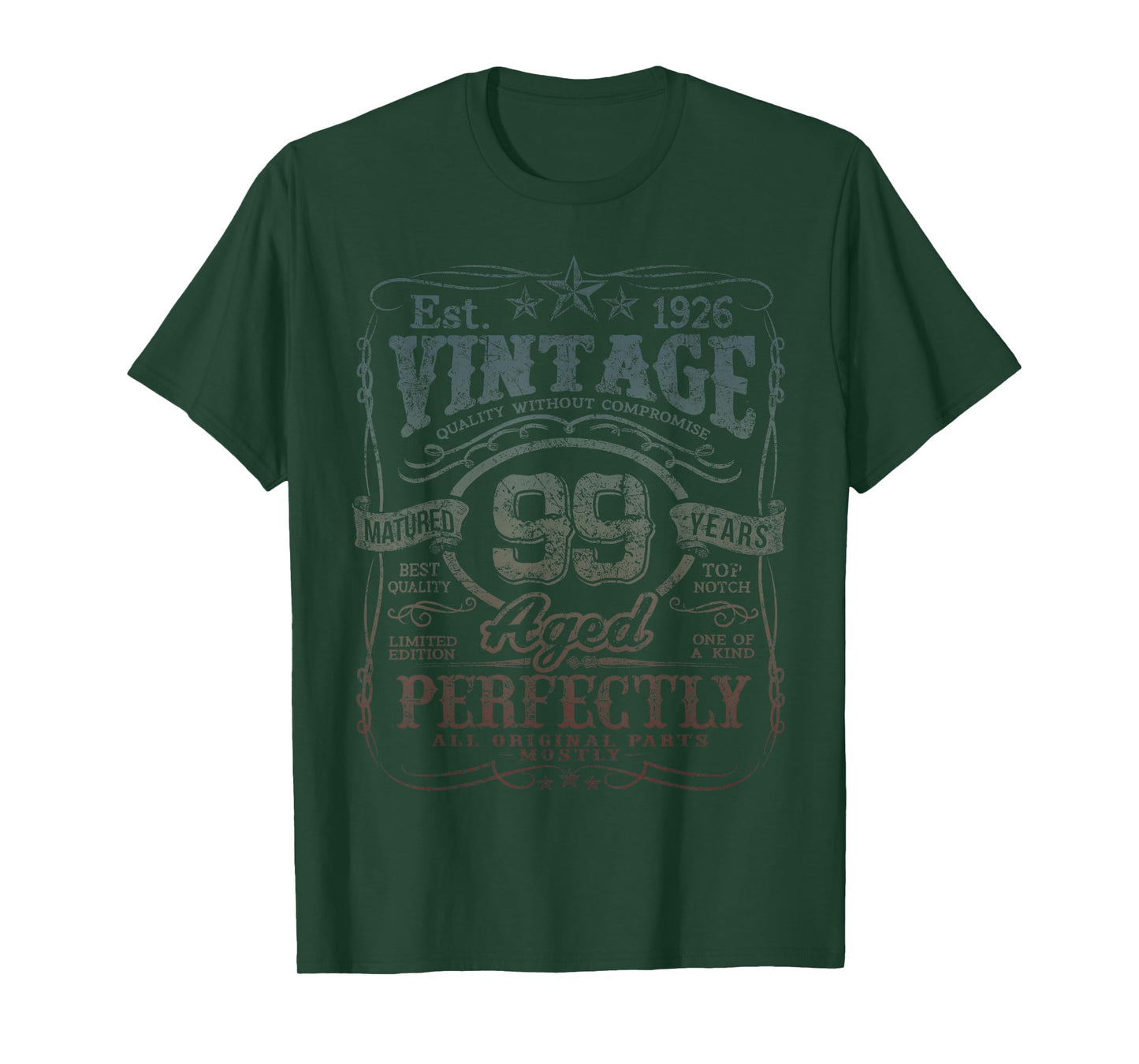 Vintage 1926 Limited Edition Shirt 99 year old 99th Birthday T-Shirt