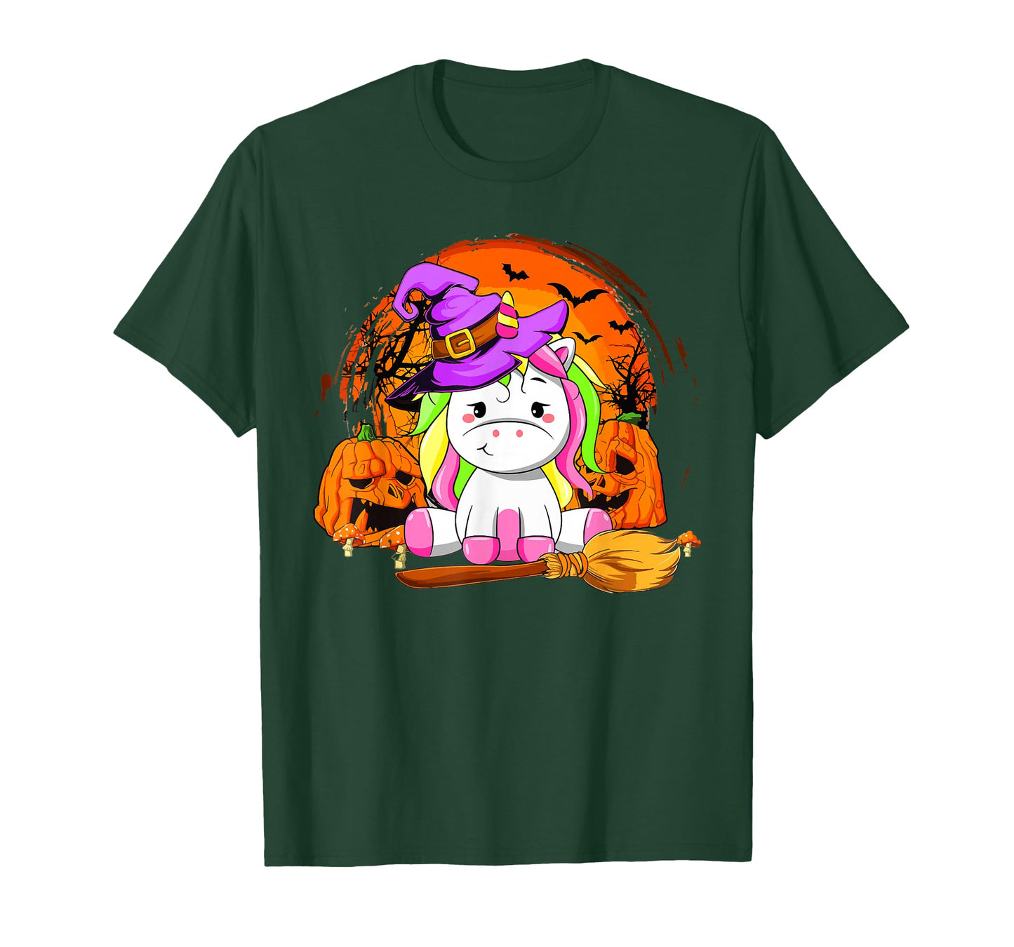 Unicorn Witch Halloween Costume Kids T-Shirt