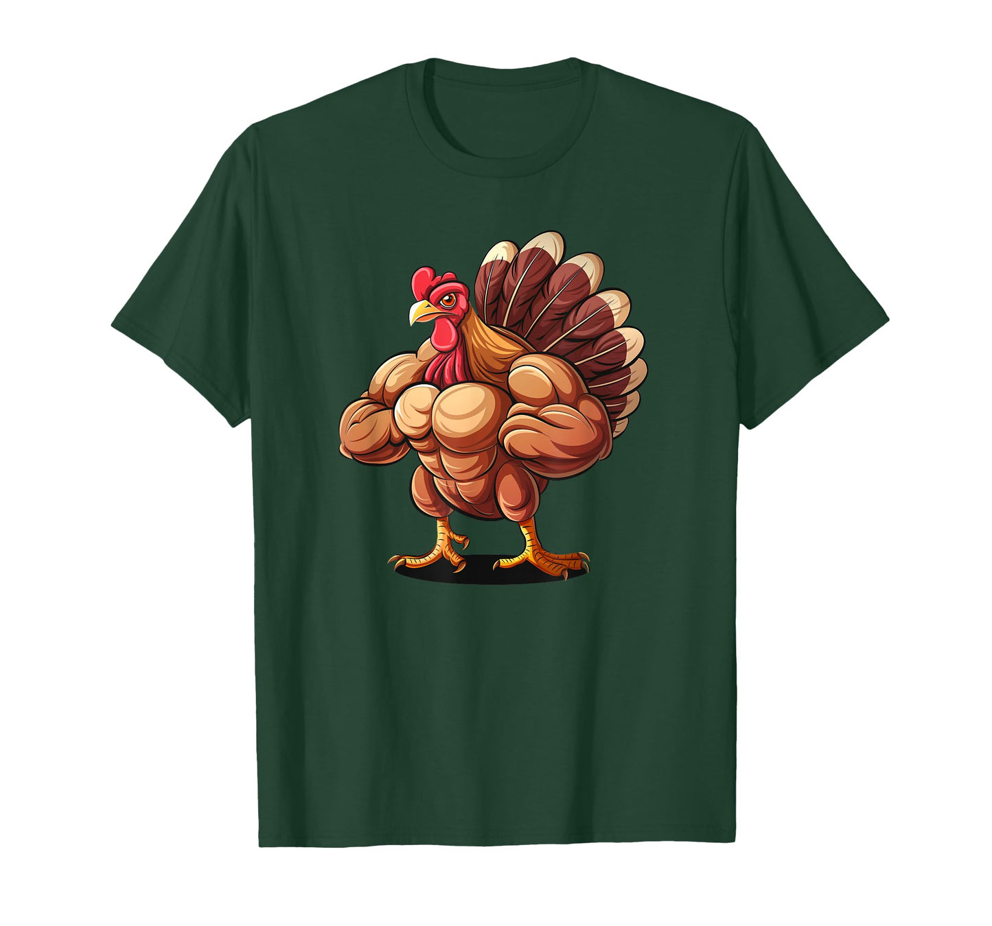 Thanksgiving Muscle Turkey Funny Leg Day Gym Body Builder T-Shirt