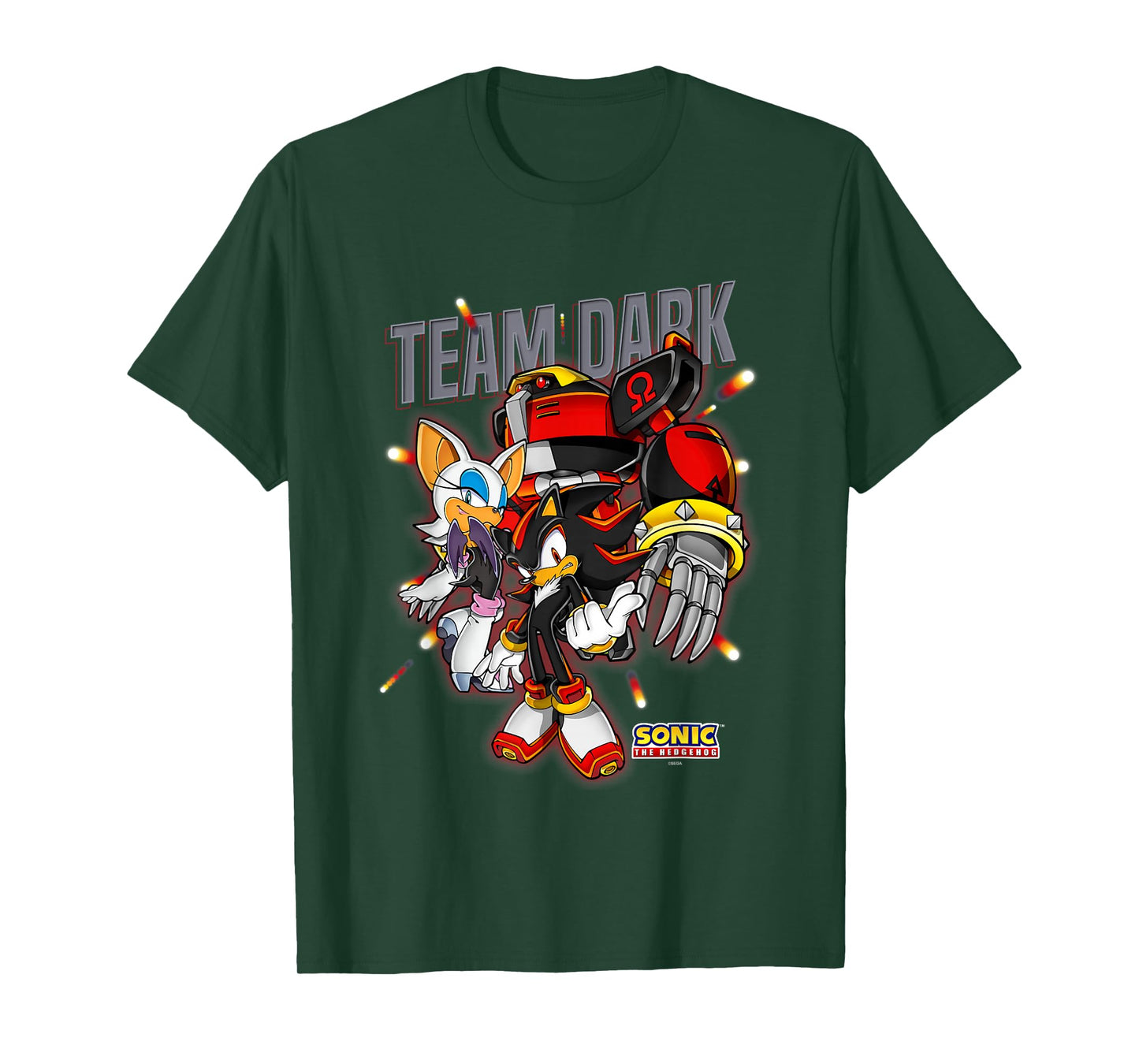 Sonic The Hedgehog Team Dark Omega Rouge & Shadow T-Shirt