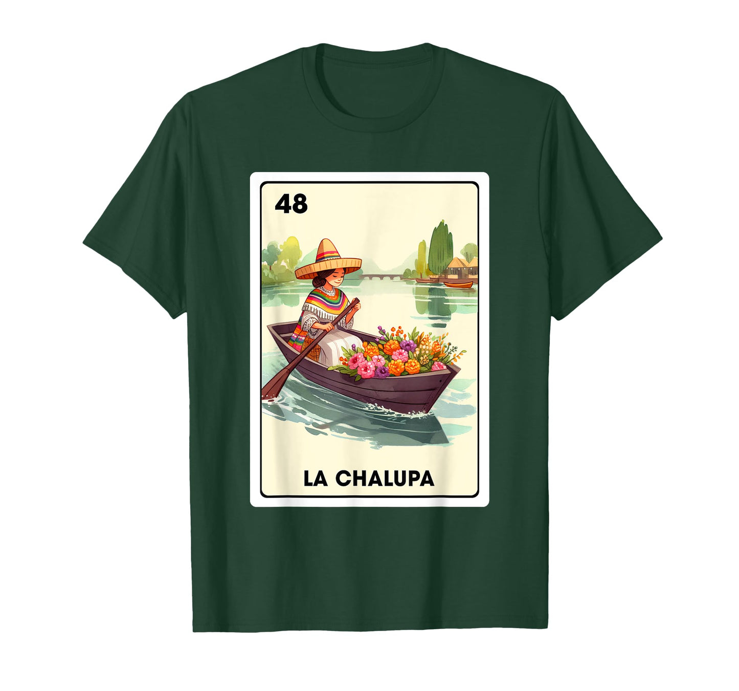 Mexican Slang The Boat La Chalupa Mexican Bingo Card T-Shirt