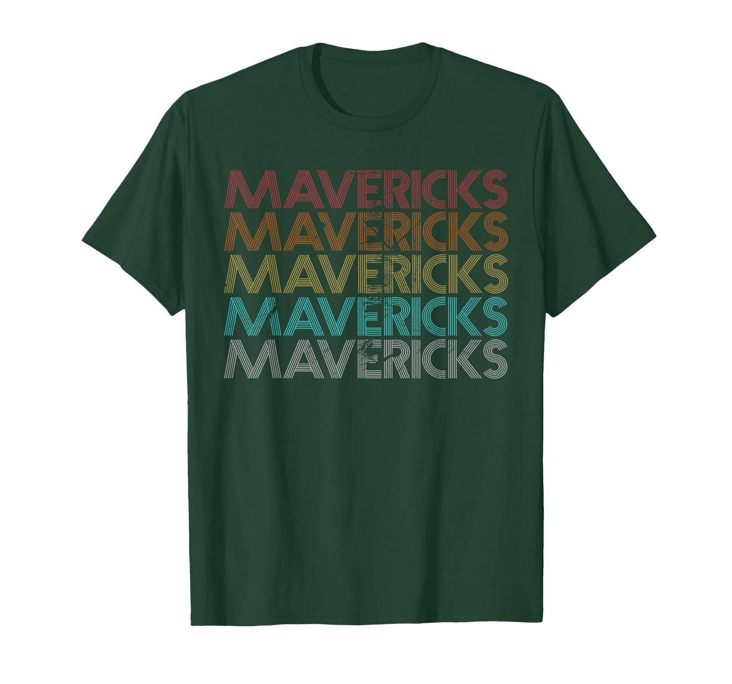 Mavericks Vintage Apparel Retro-Modern Unisex-Adult T-Shirt, Black, Small, Short Sleeve
