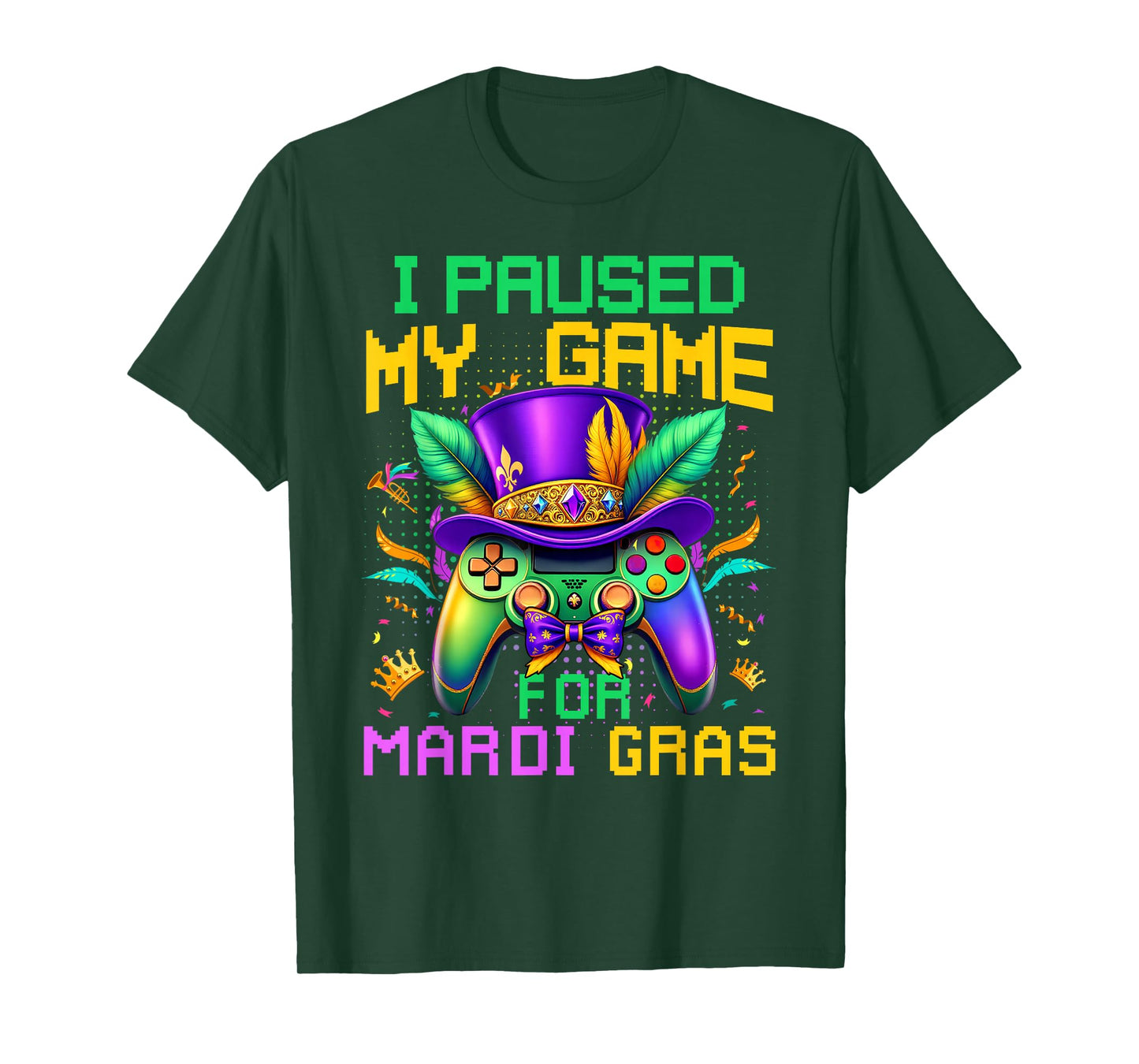 I Paused My Game For Mardi Gras Video Game Controller Boys T-Shirt