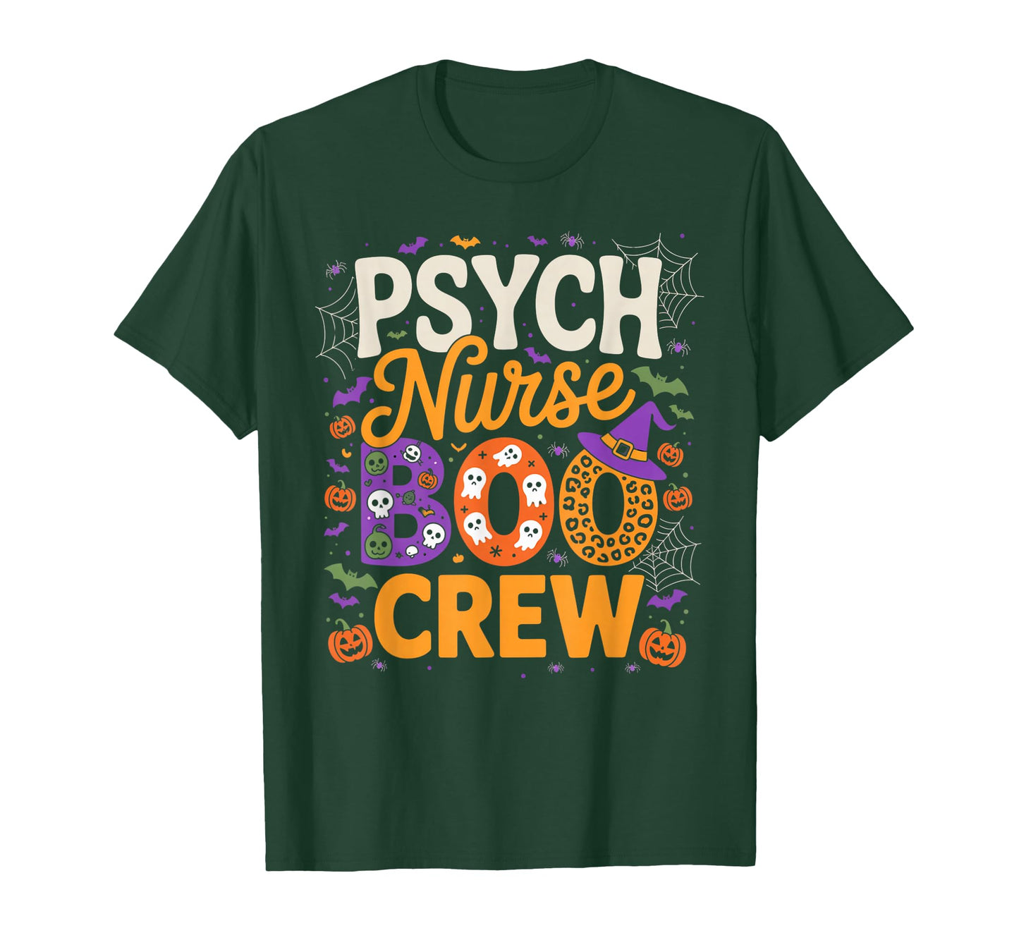Psych Nurse Boo Crew Halloween Spooky Outfit Hospital Staff T-Shirt